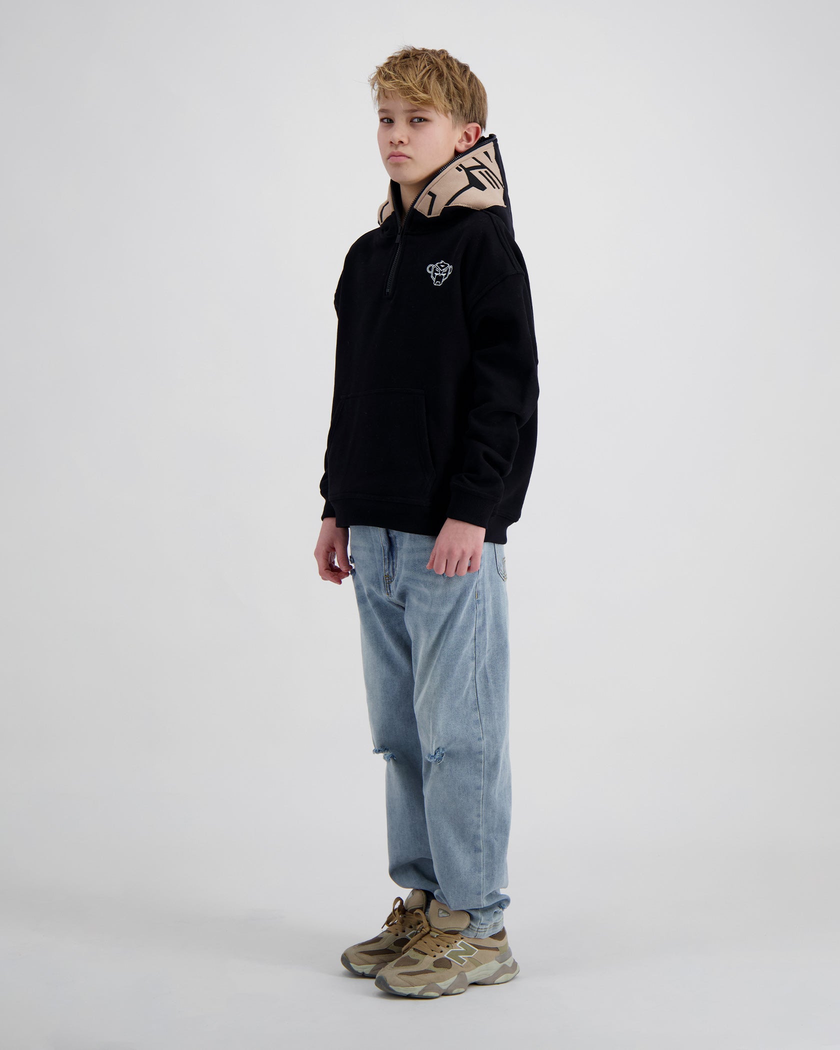 KIDS MASK HOODIE | Black