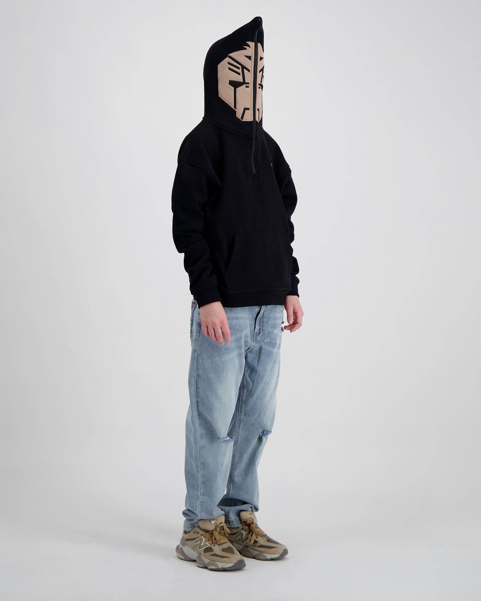 KIDS MASK HOODIE | Black