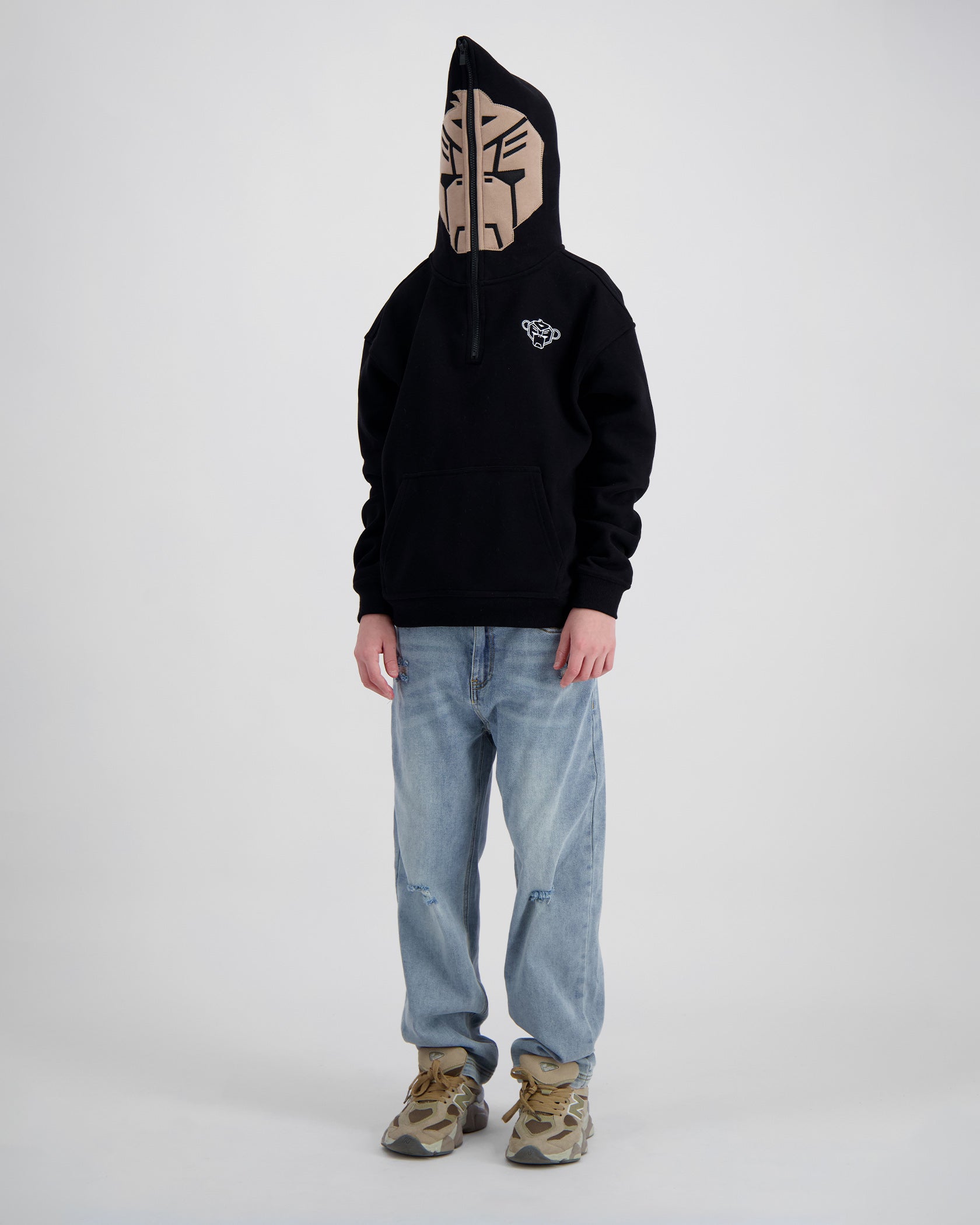 KIDS MASK HOODIE | Black