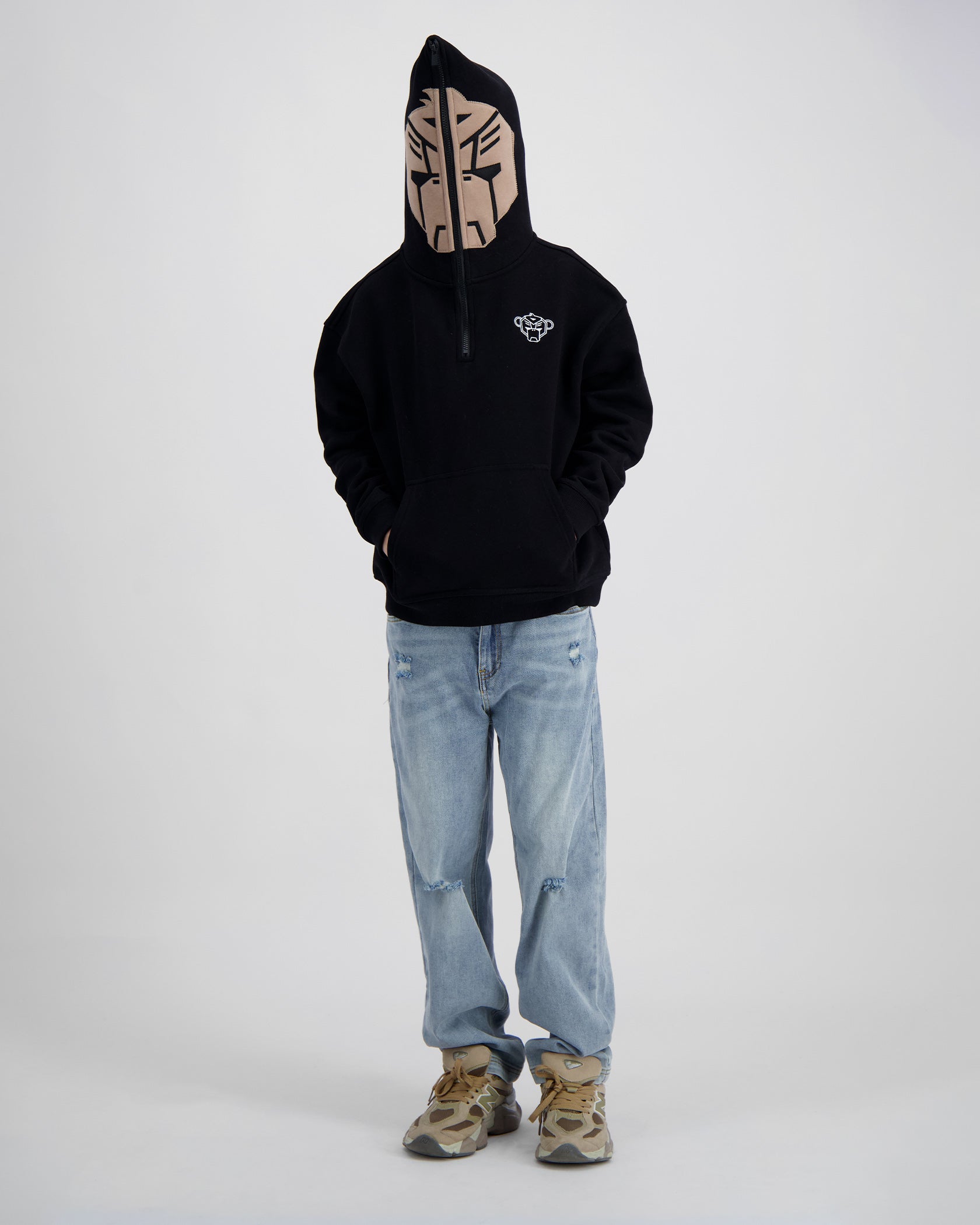 KIDS MASK HOODIE | Black
