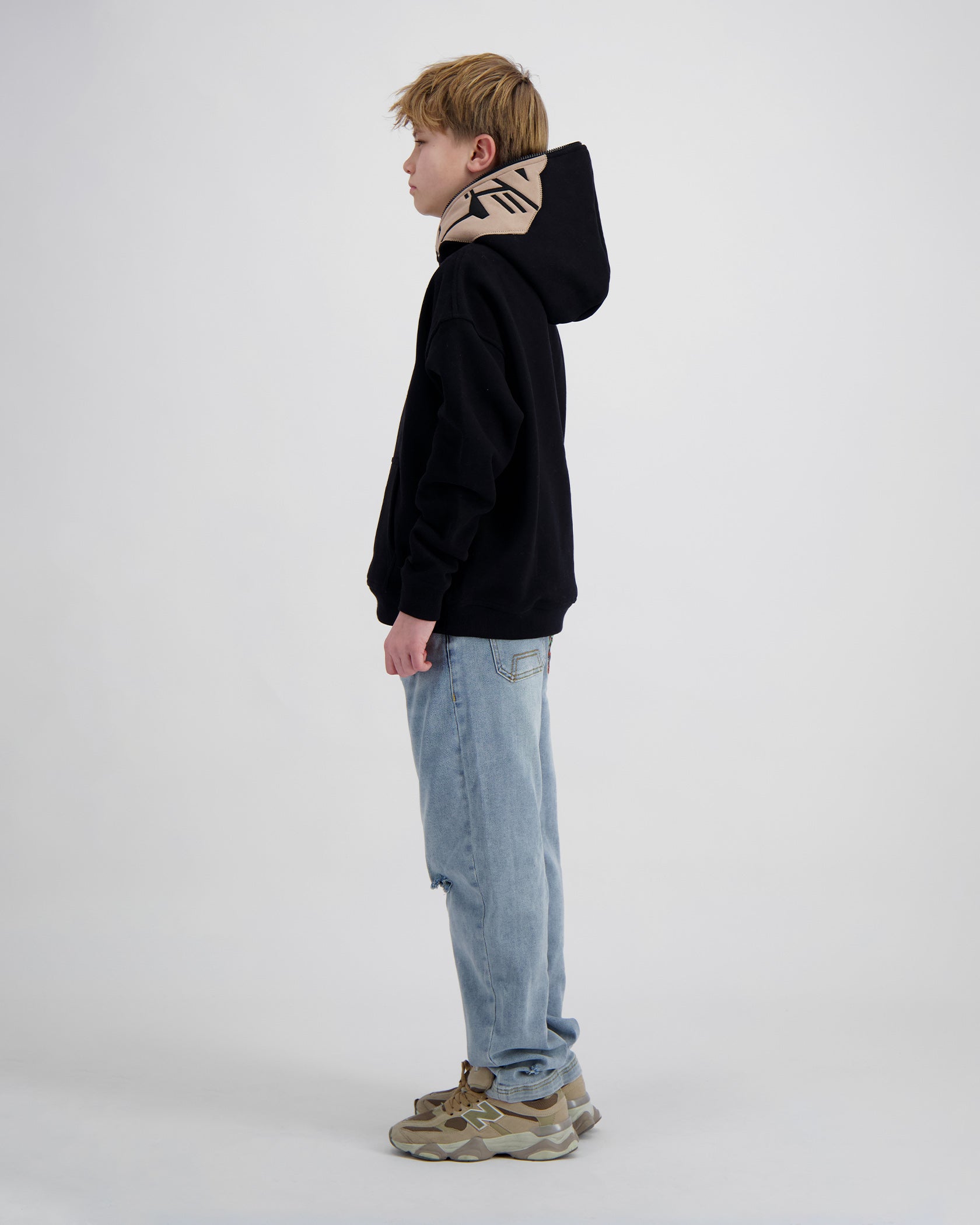 KIDS MASK HOODIE | Black