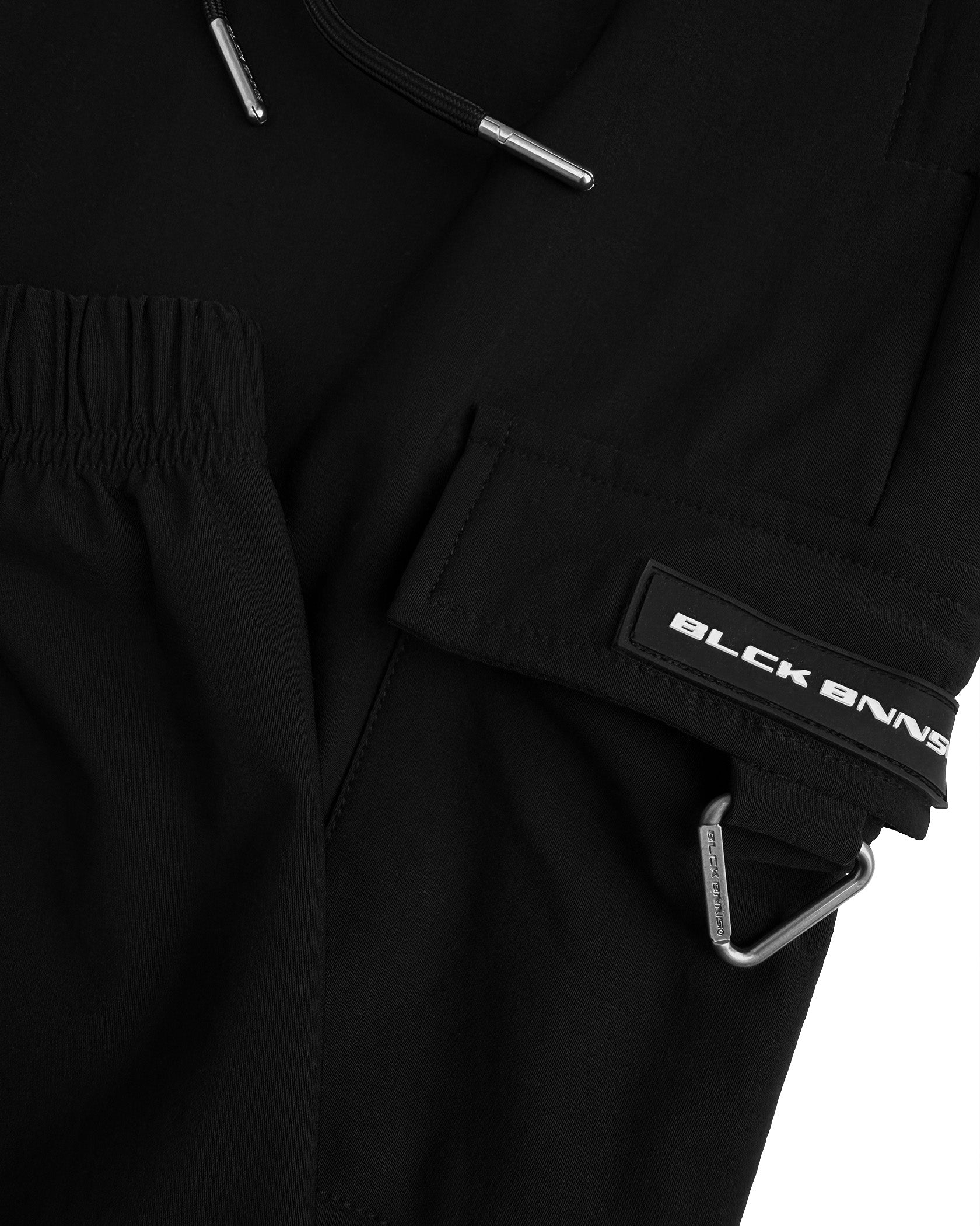 KIDS PLATE CARGO PANTS | Black