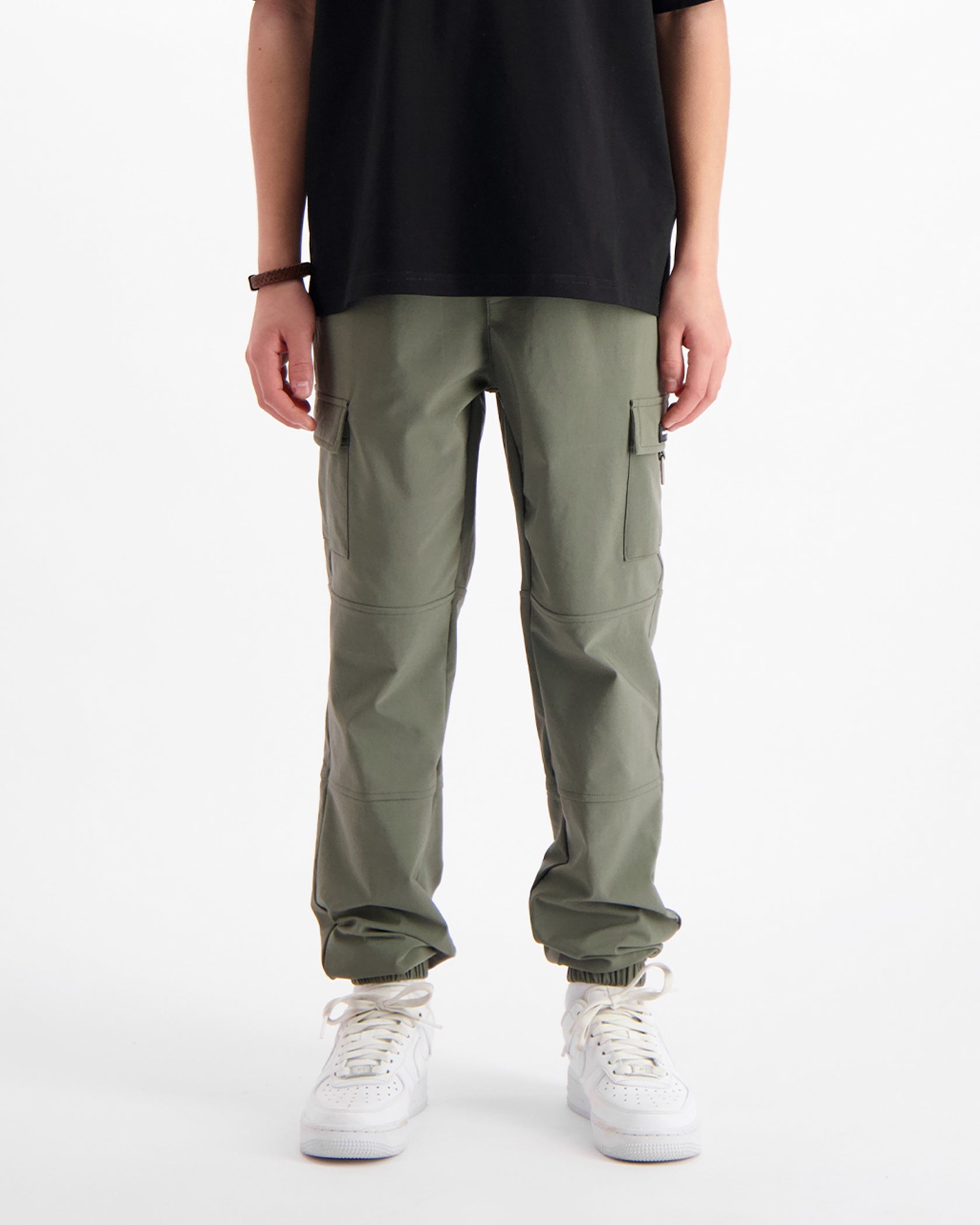 KIDS PLATE CARGO PANTS | Green