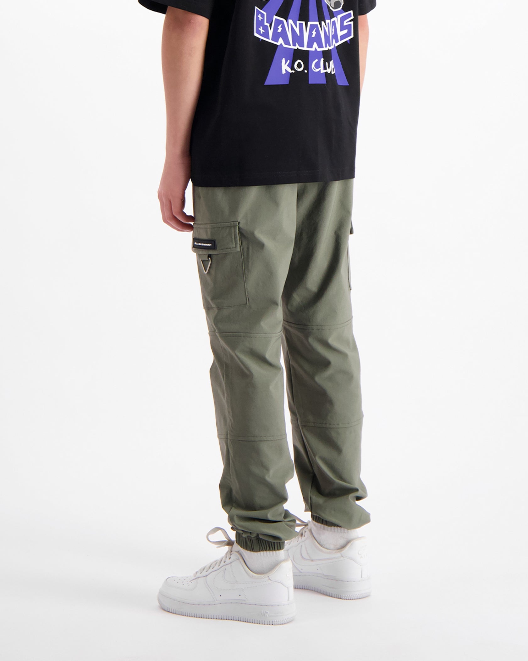 KIDS PLATE CARGO PANTS | Green