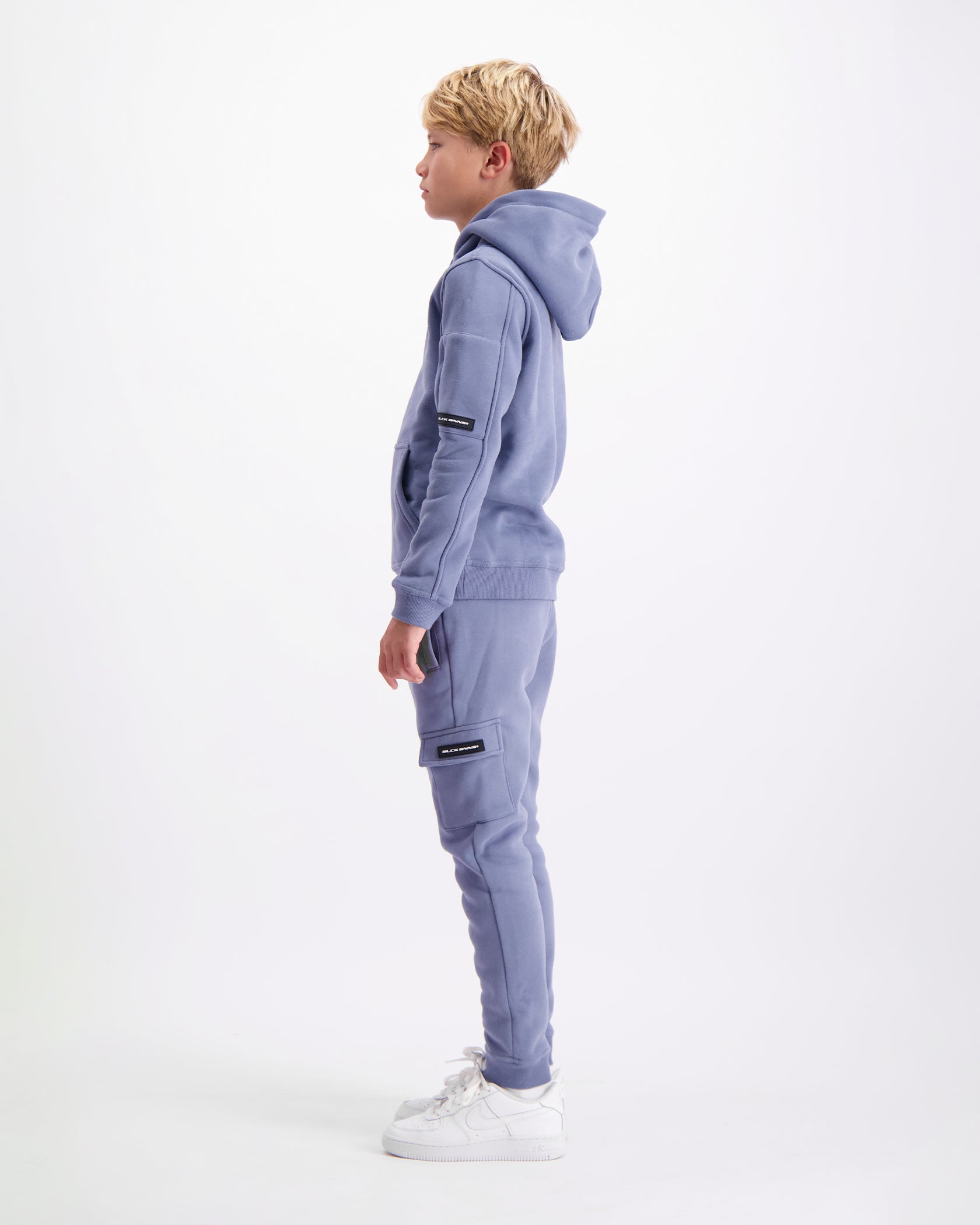 KIDS PLATE HOODIE SET | Blue