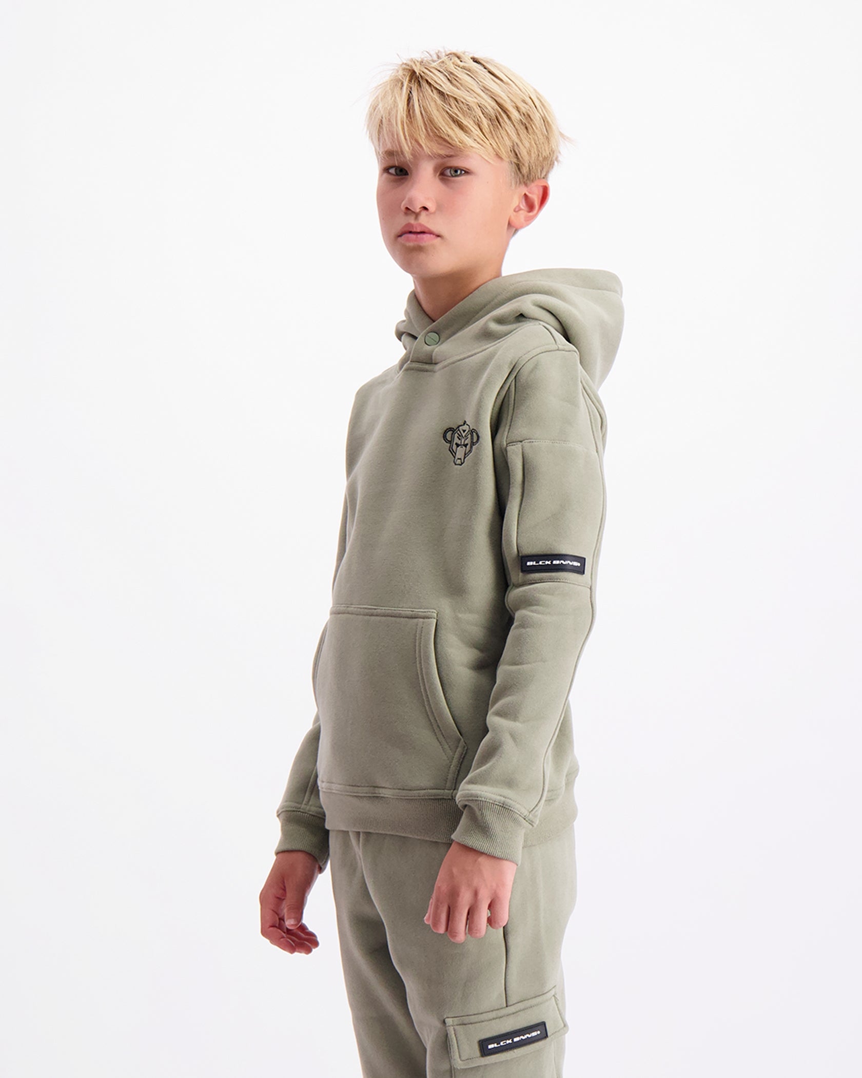 KIDS PLATE HOODIE | Green