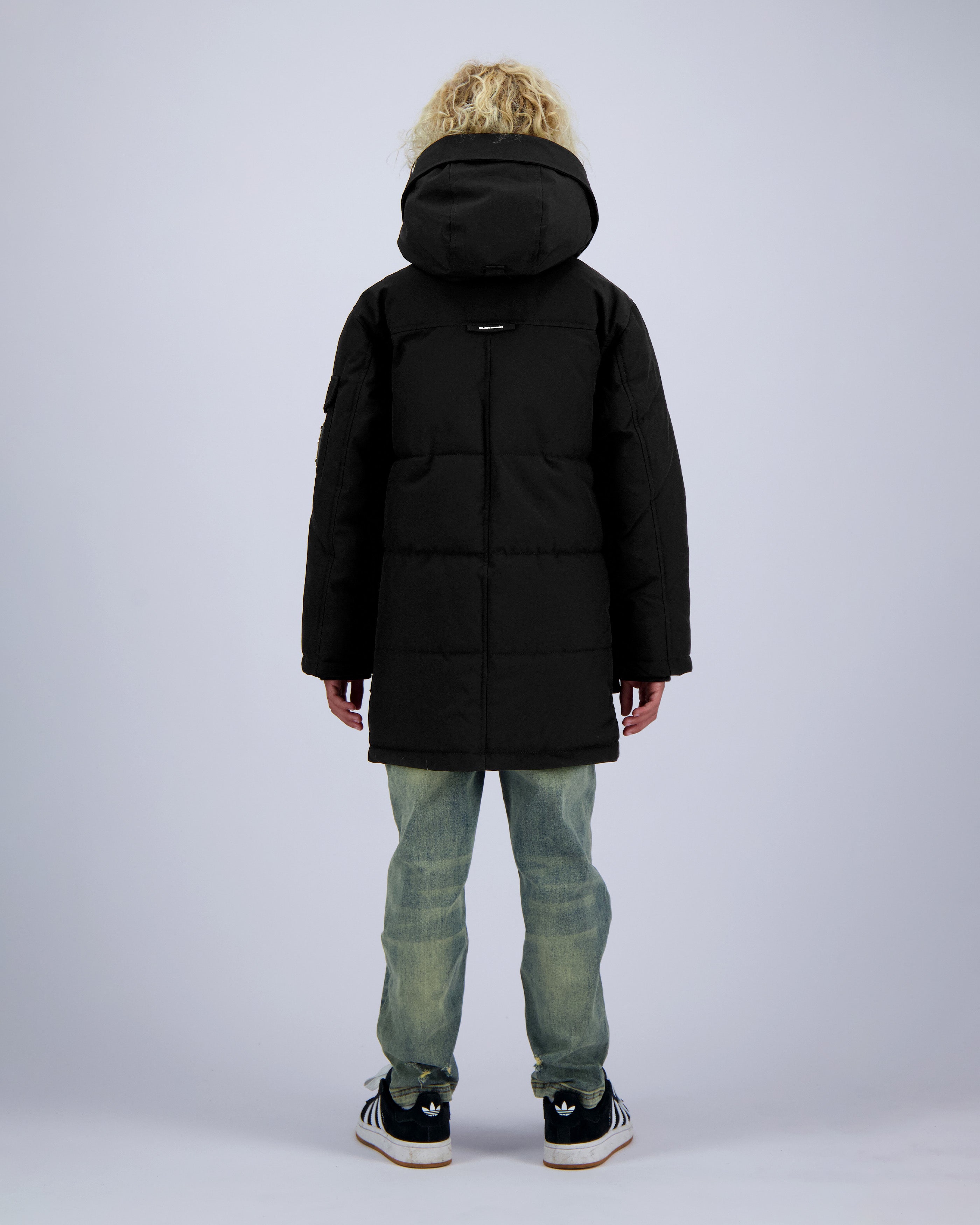 KIDS PLATE PARKA JACKET | Black