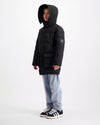 KIDS PLATE PARKA JACKET | Black