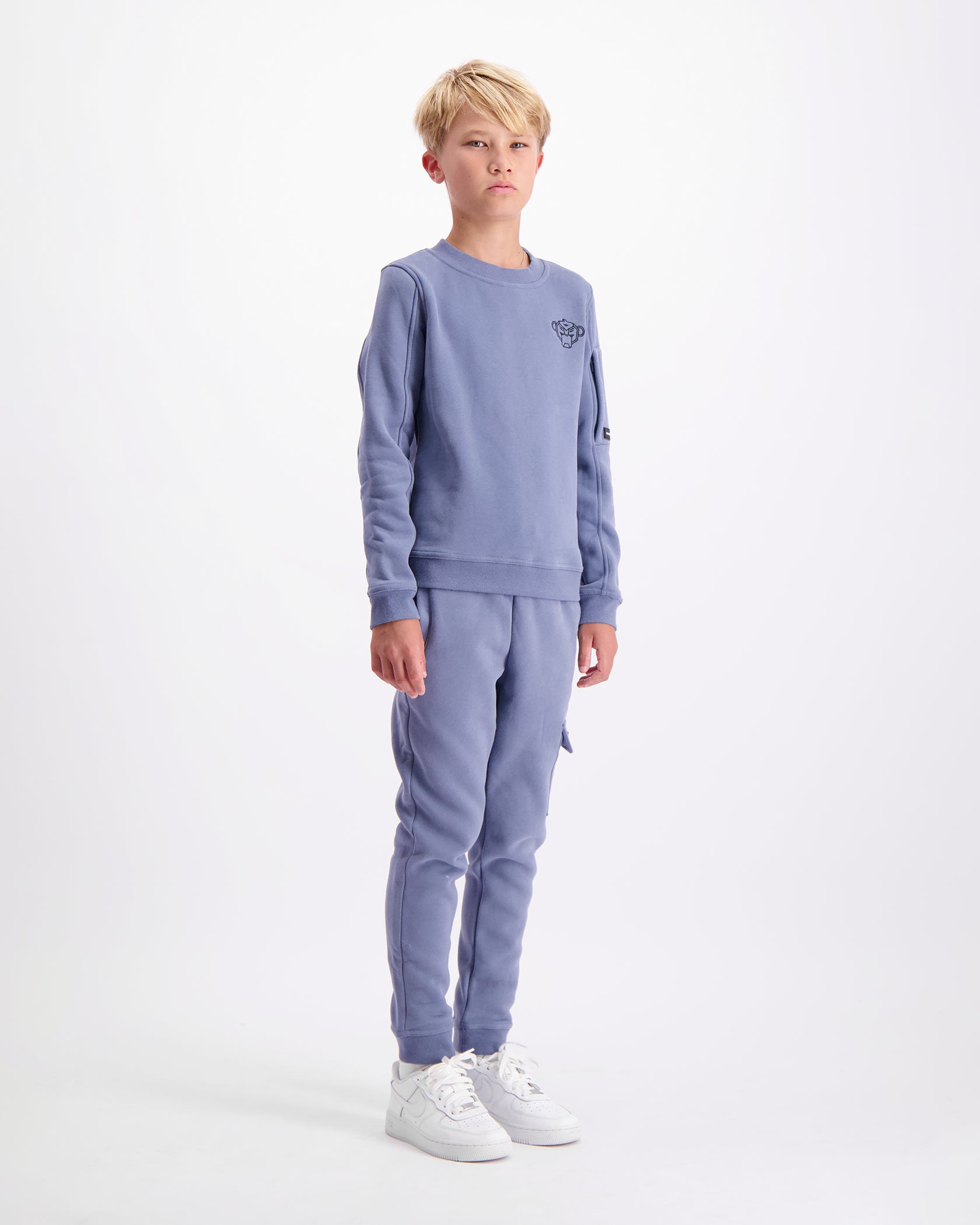 KIDS PLATE SWEATER SET | Blue