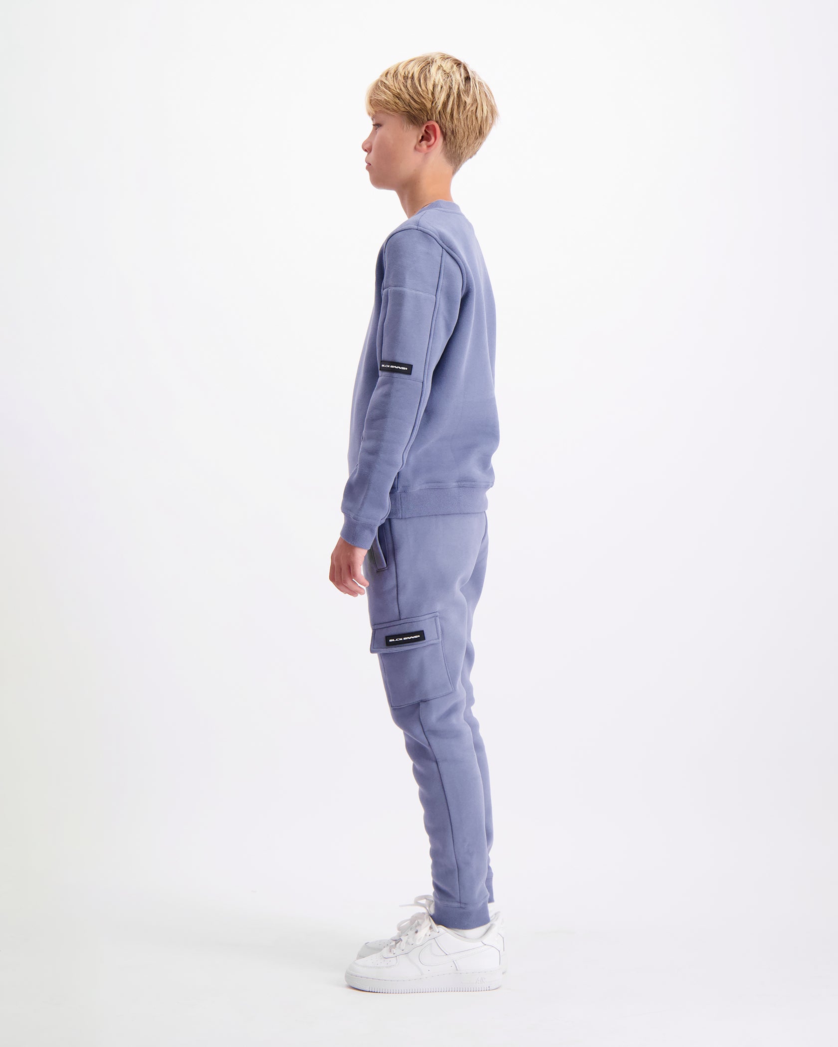 KIDS PLATE SWEATER SET | Blue