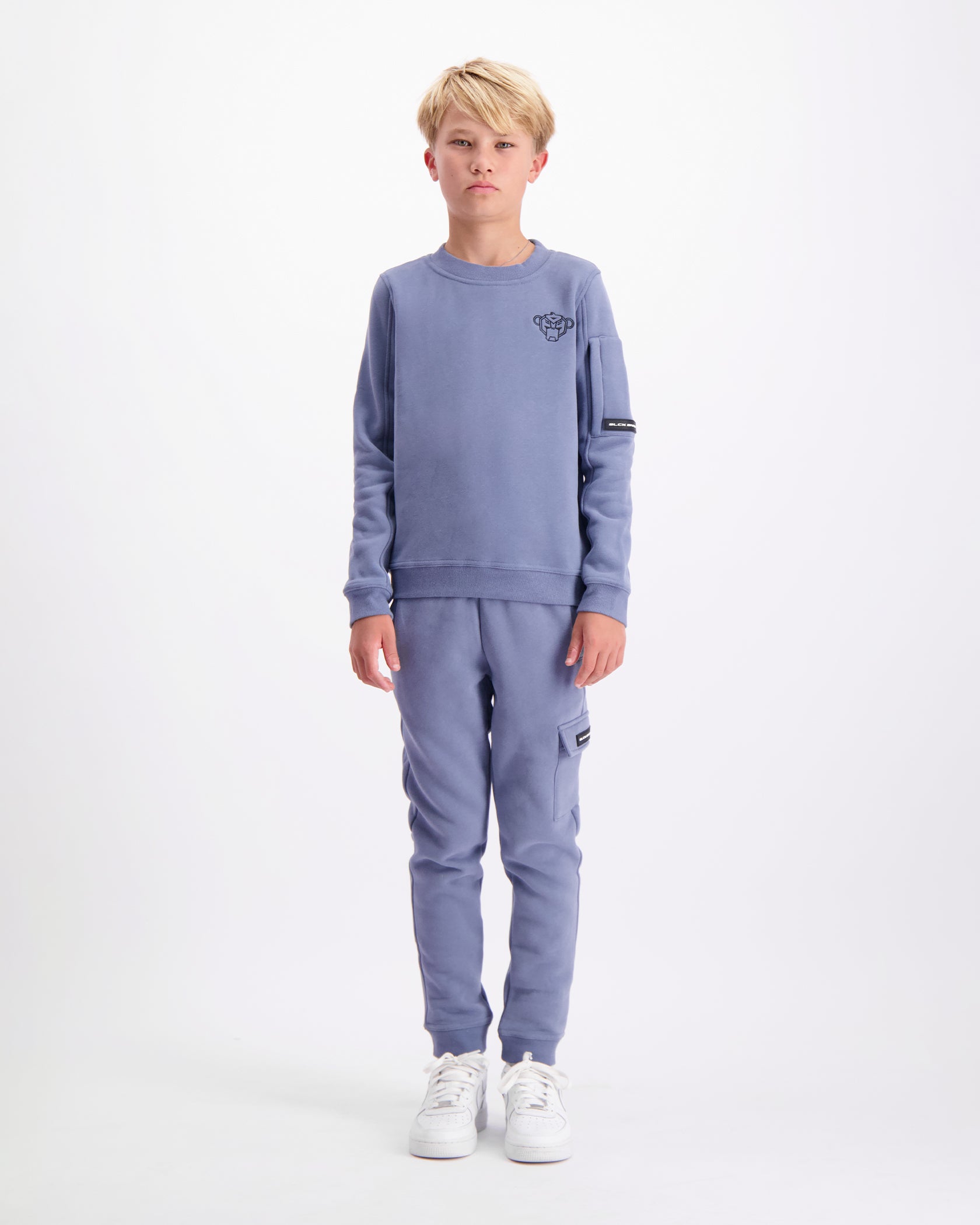 KIDS PLATE SWEATER SET | Blue