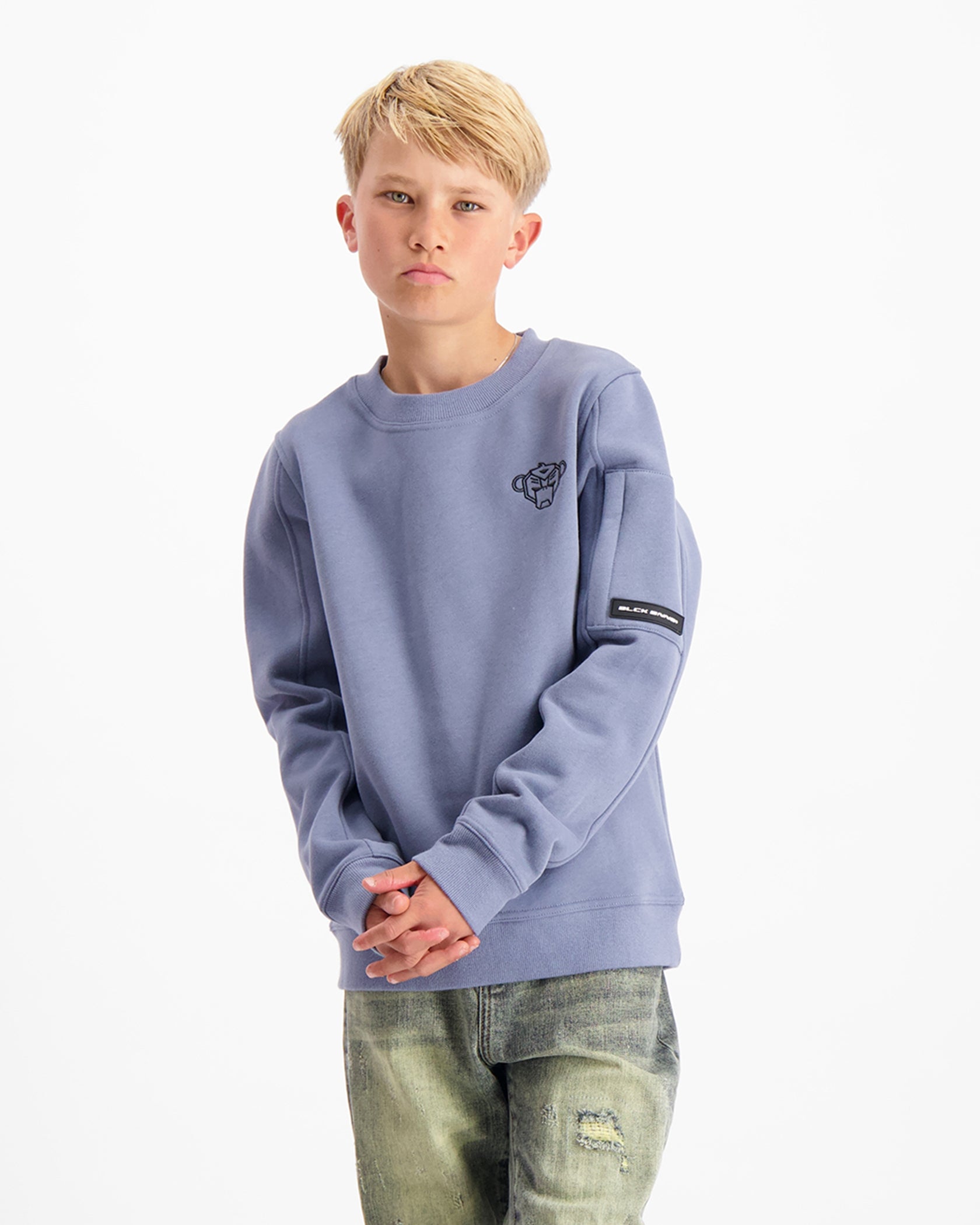 KIDS PLATE SWEATER | Blue