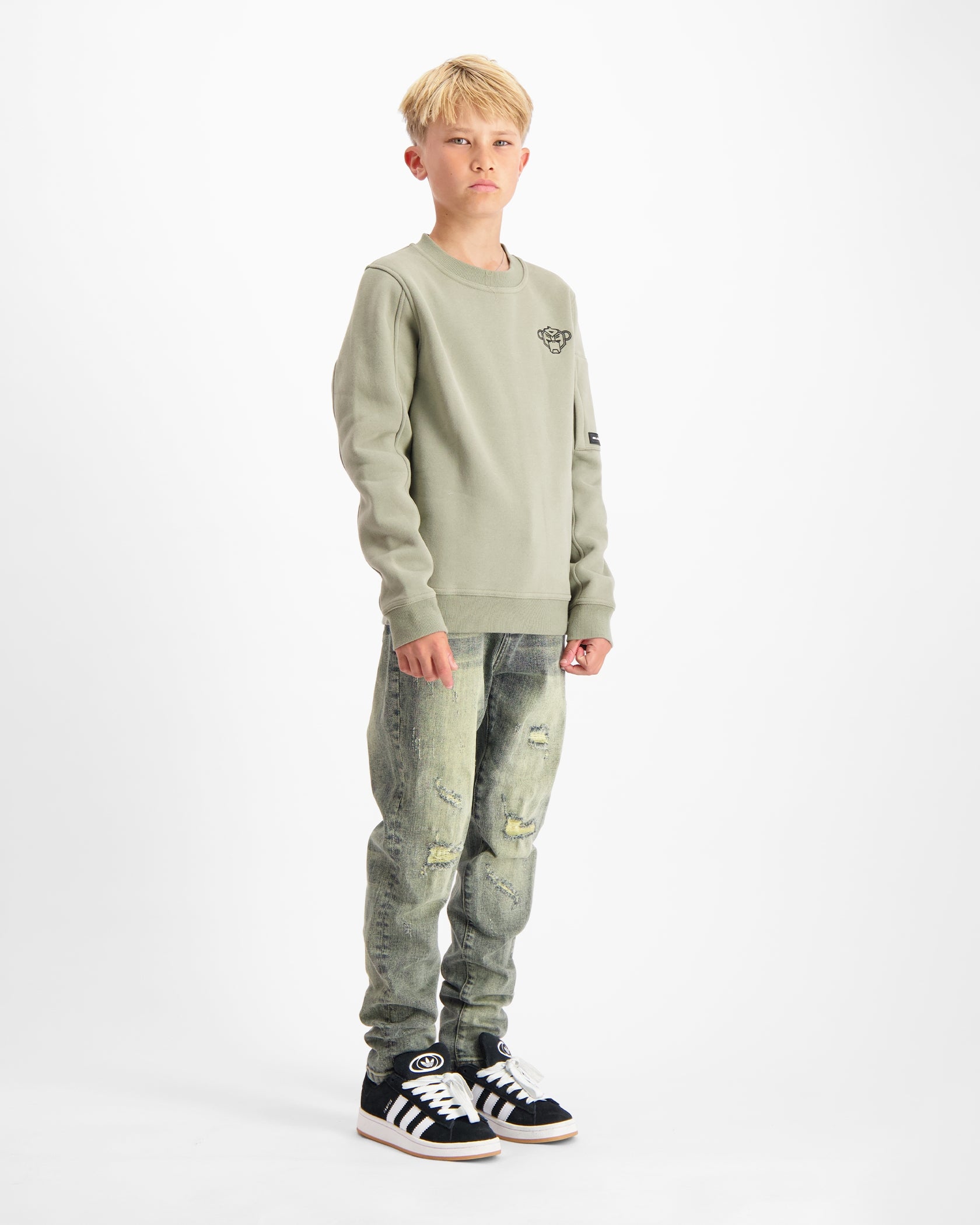 KIDS PLATE SWEATER | Green