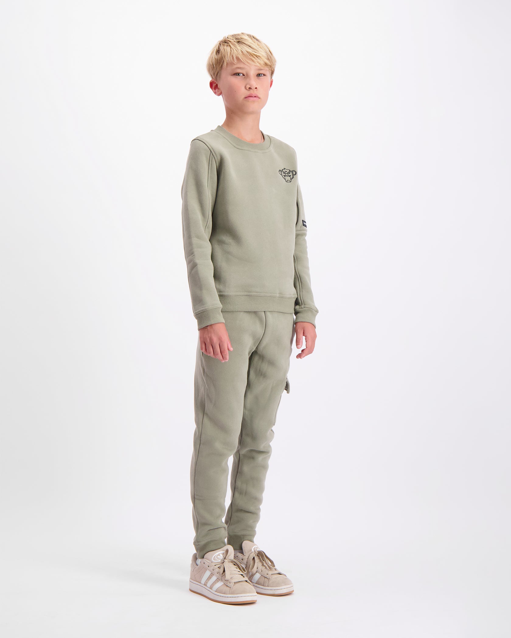KIDS PLATE SWEATER SET | Green
