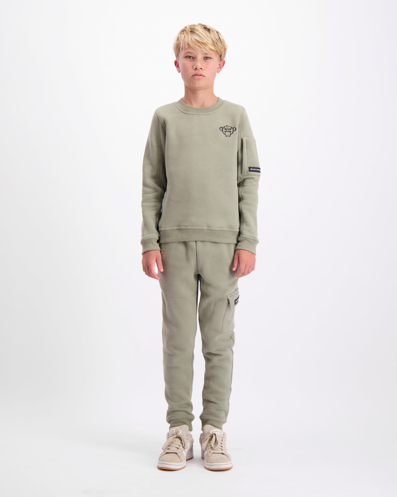 KIDS PLATE SWEATER SET | Green
