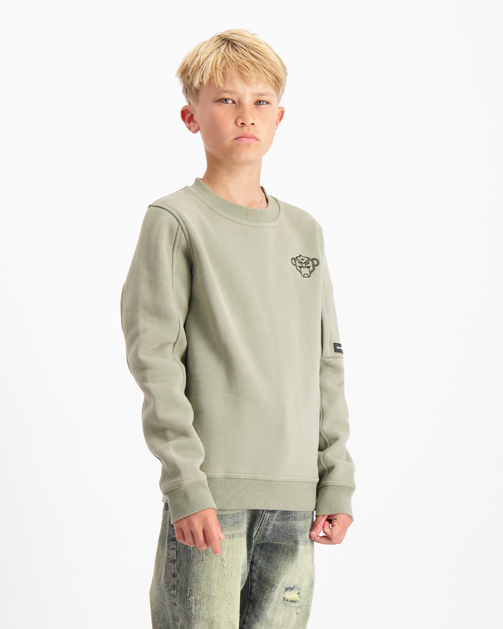 KIDS PLATE SWEATER | Green