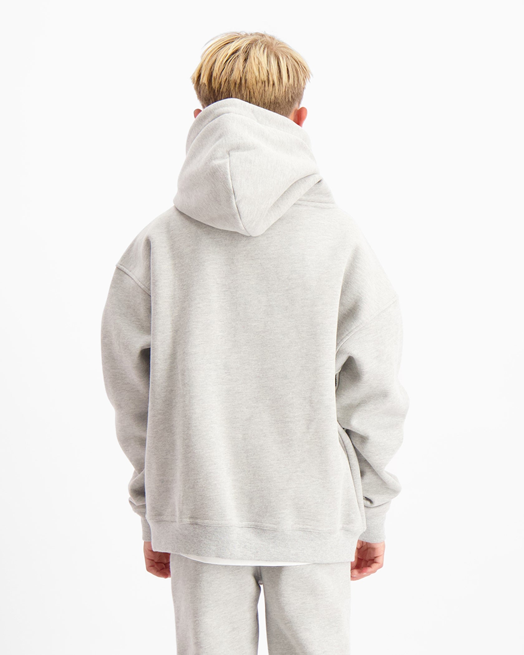 KIDS RIPPED MONOGRAM HOODIE | Grey