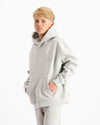KIDS RIPPED MONOGRAM HOODIE | Grey