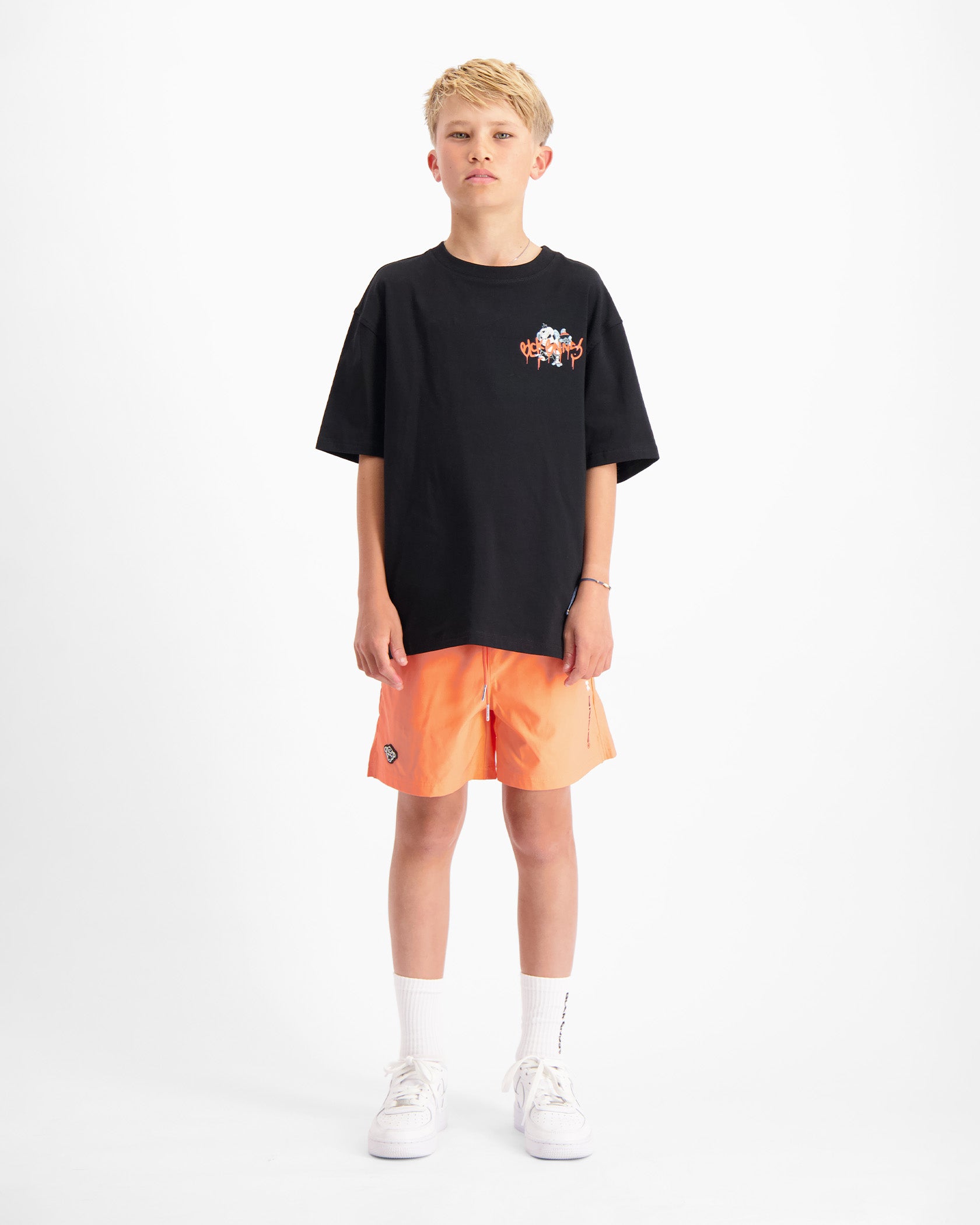 KIDS SPRAYED T-SHIRT | Black