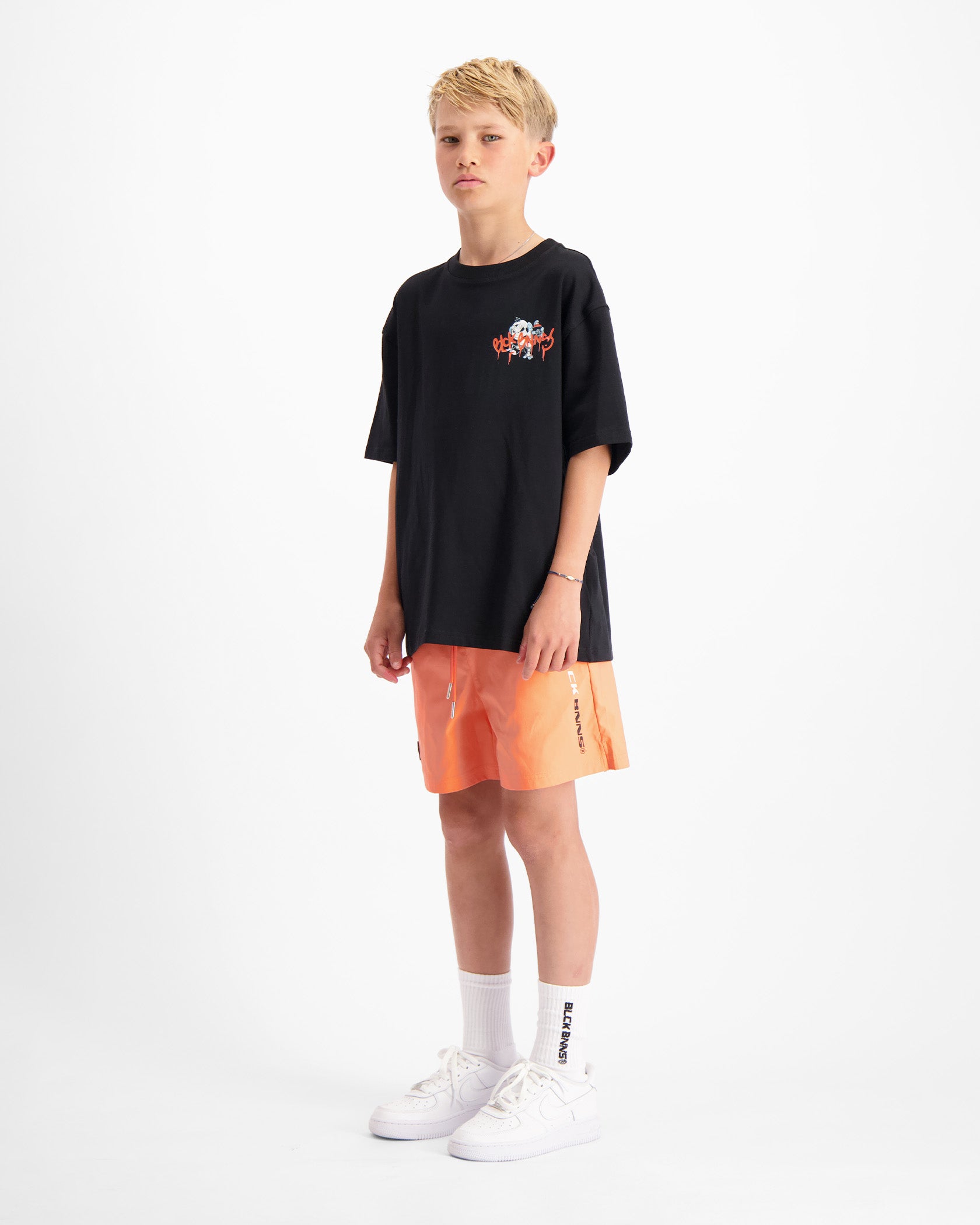 KIDS SPRAYED T-SHIRT | Black