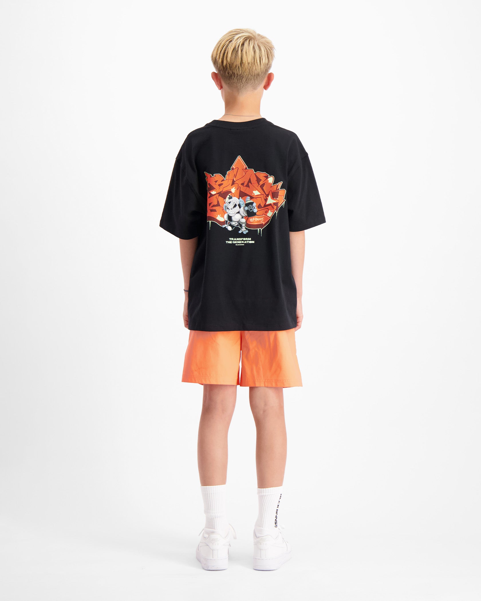 KIDS SPRAYED T-SHIRT | Black