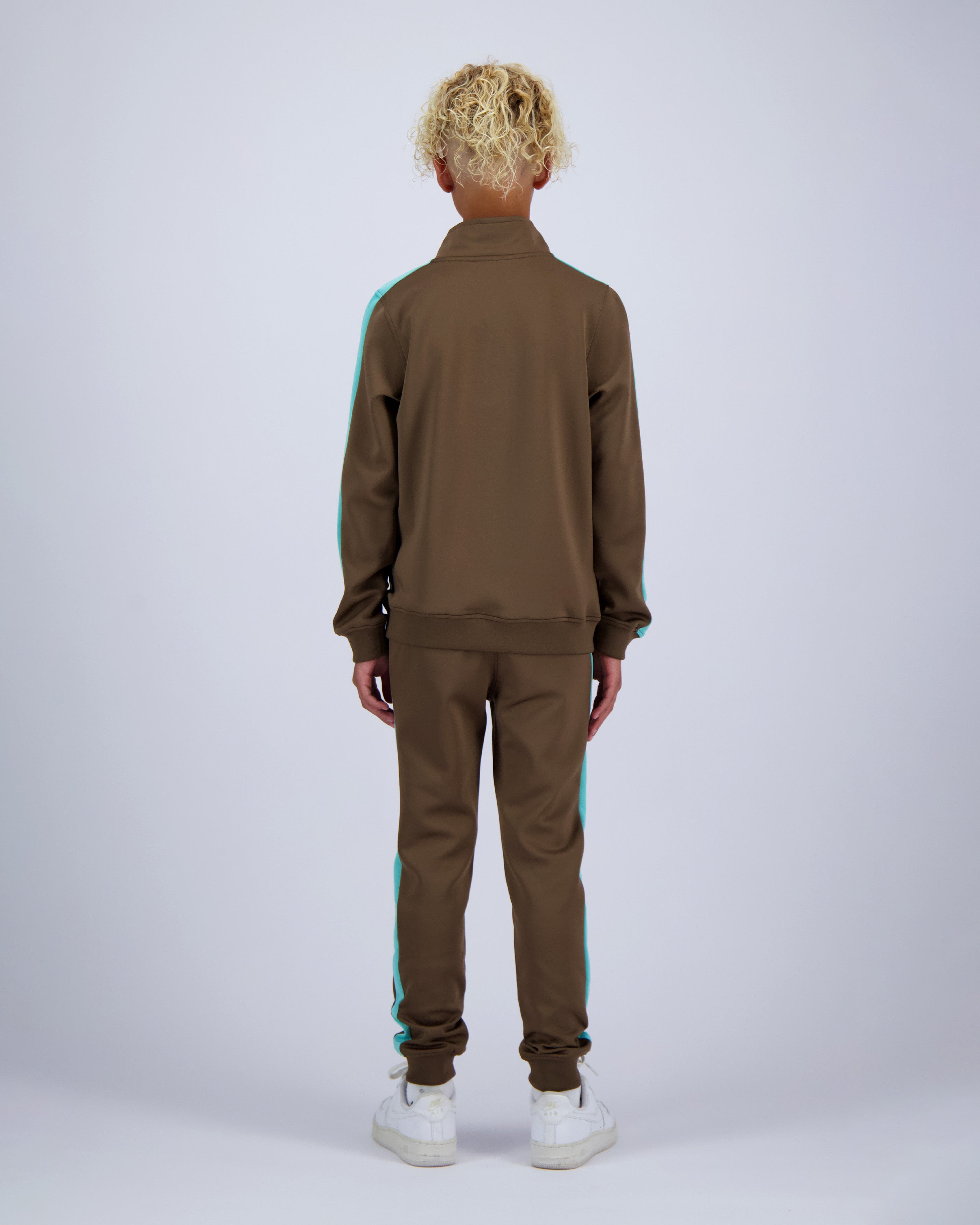 KIDS ZIP UP TRACKSUIT | Brown