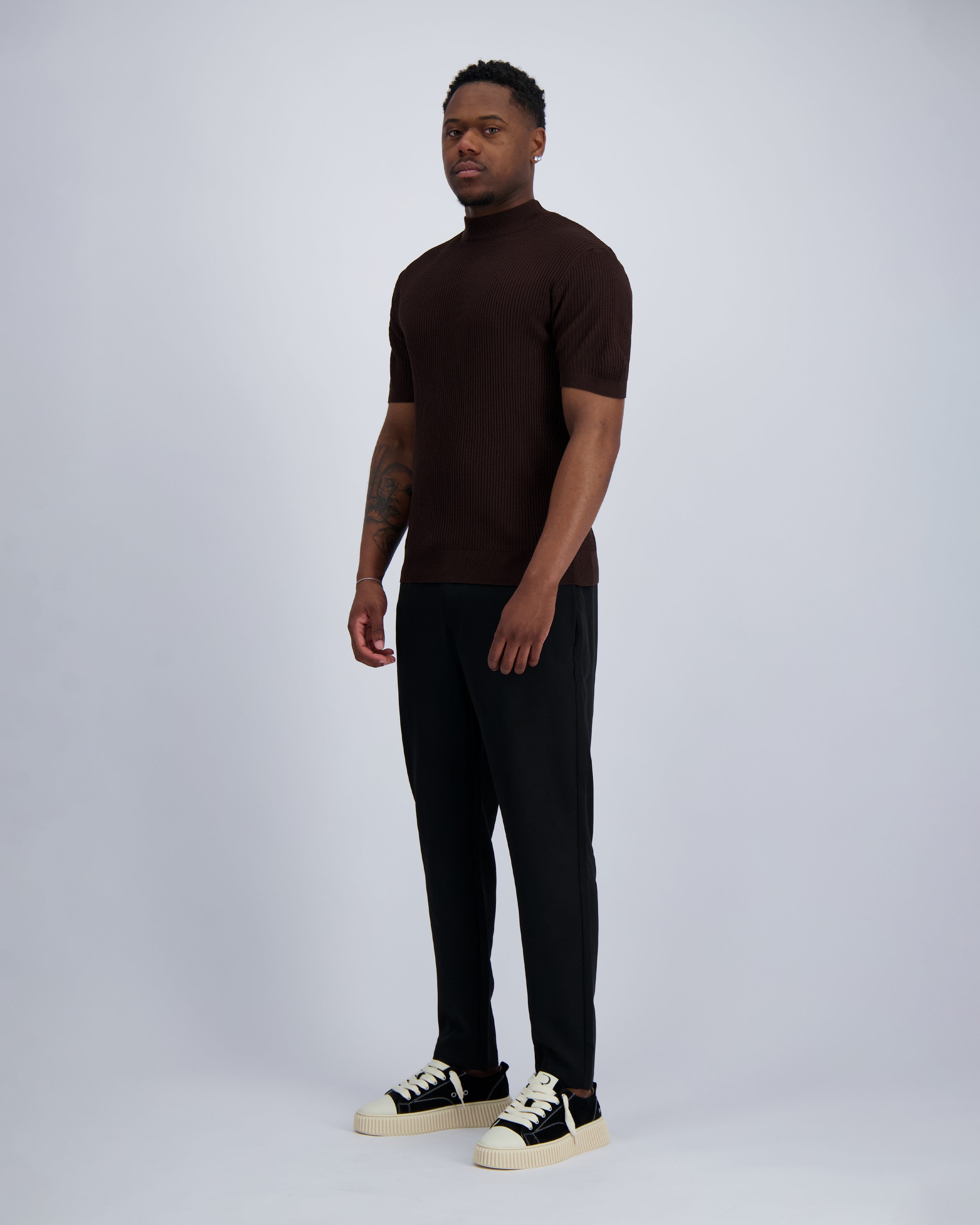 Strick t-shirt  Braun
