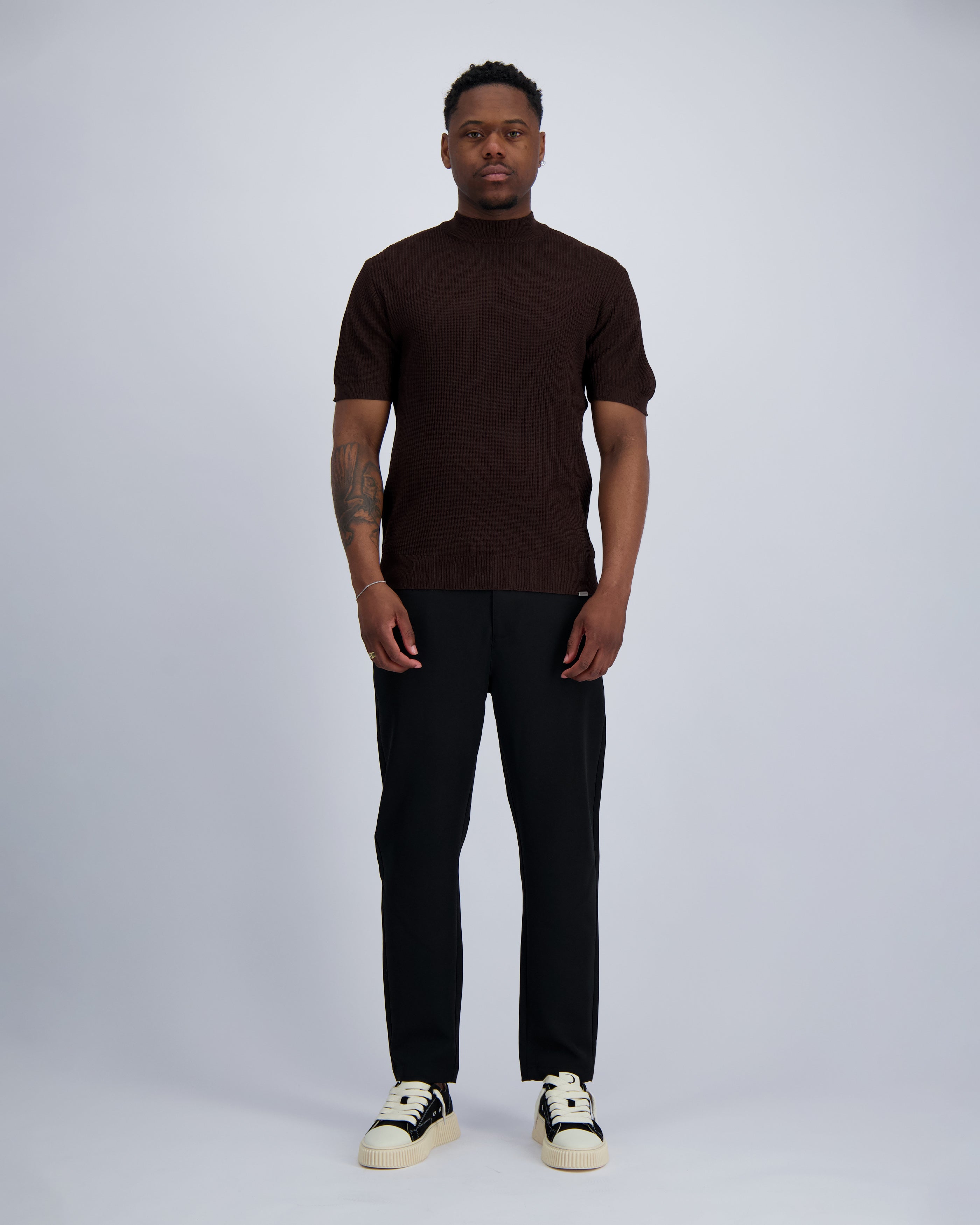 Strick t-shirt  Braun