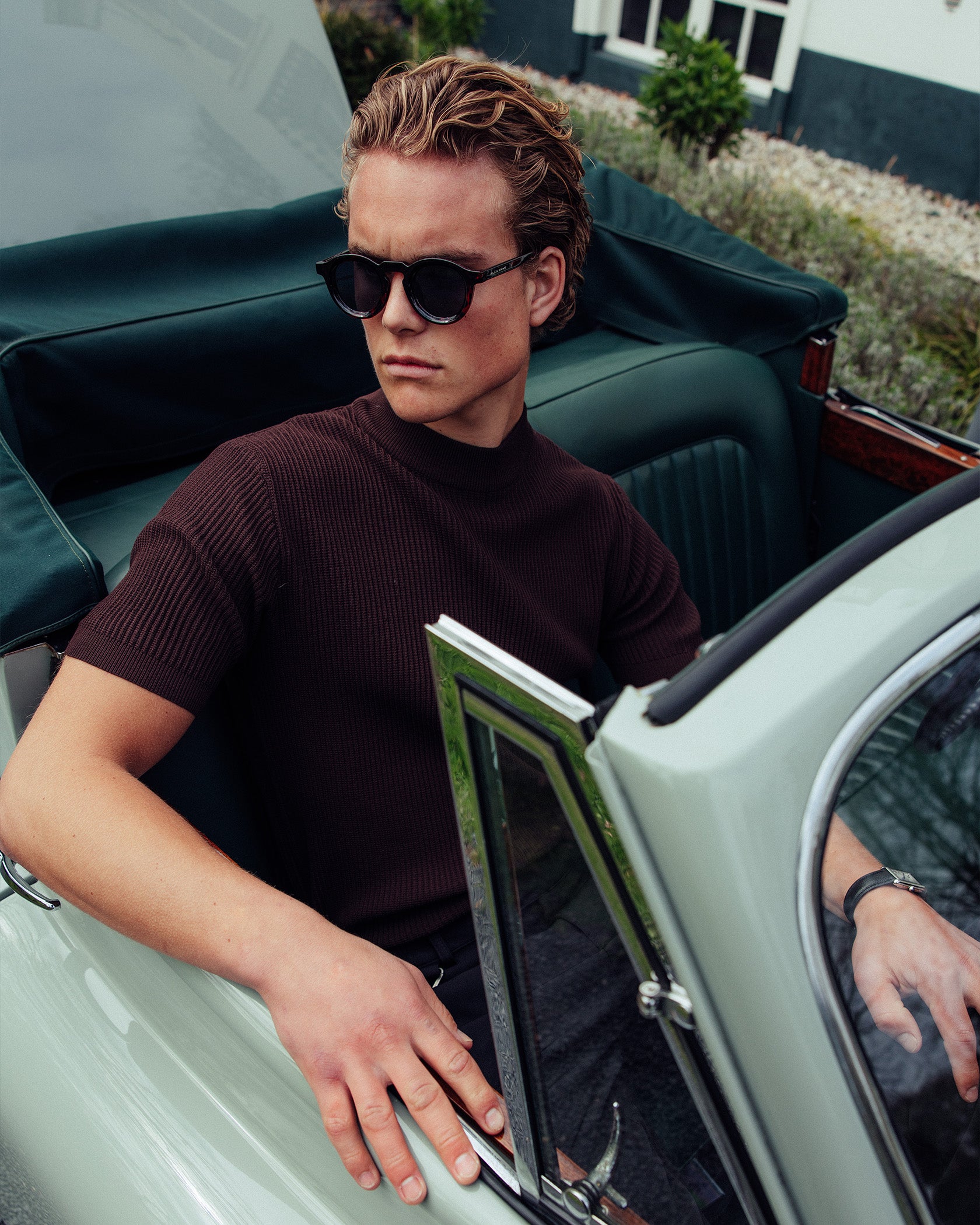 Strick t-shirt  Braun