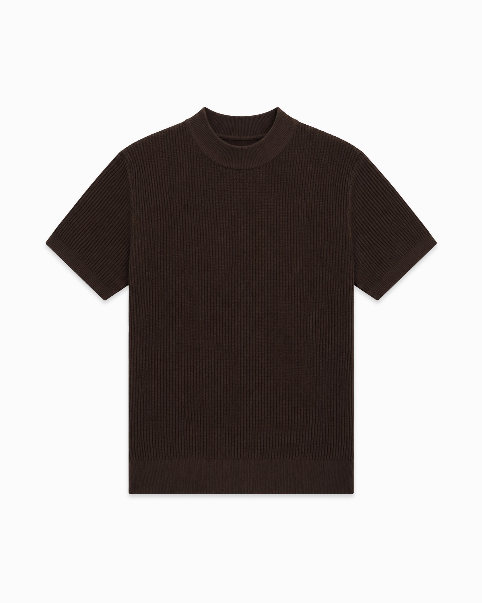 KNIT TEE | Brown