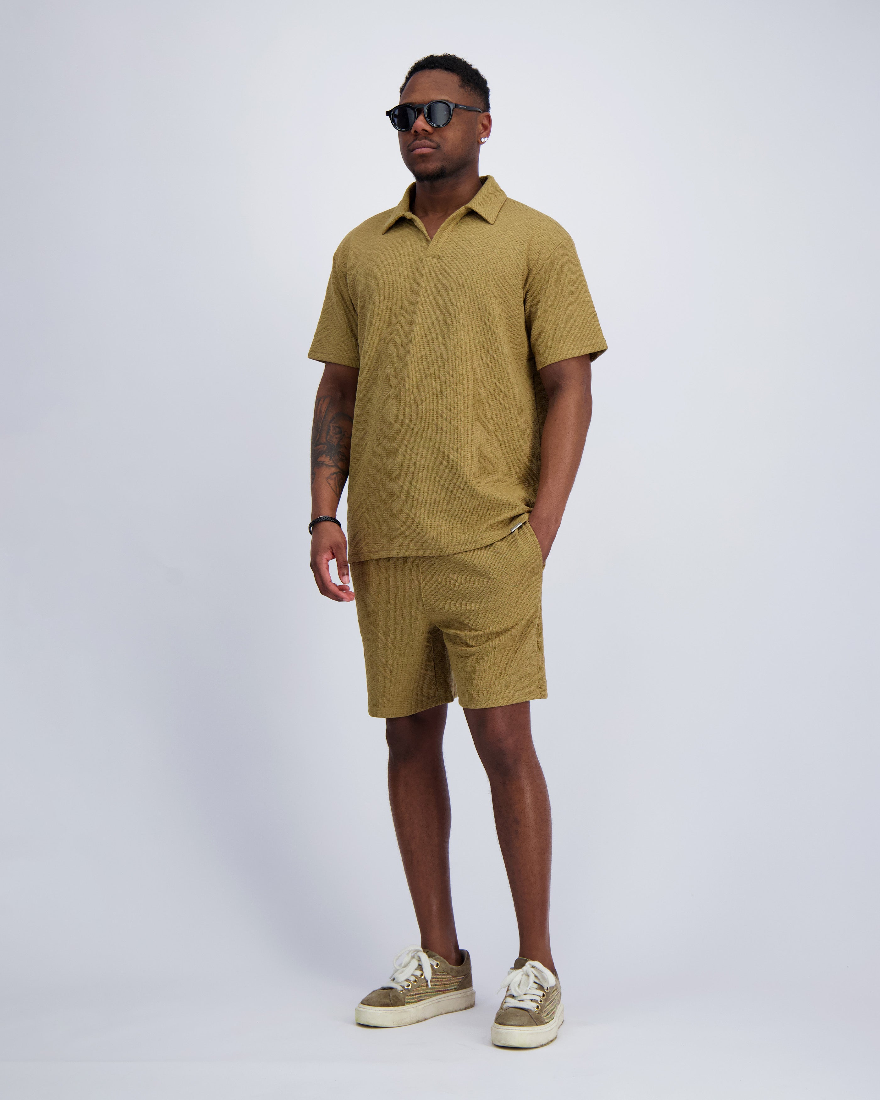 CONJUNTO DE POLO DE PUNTO | Marrón