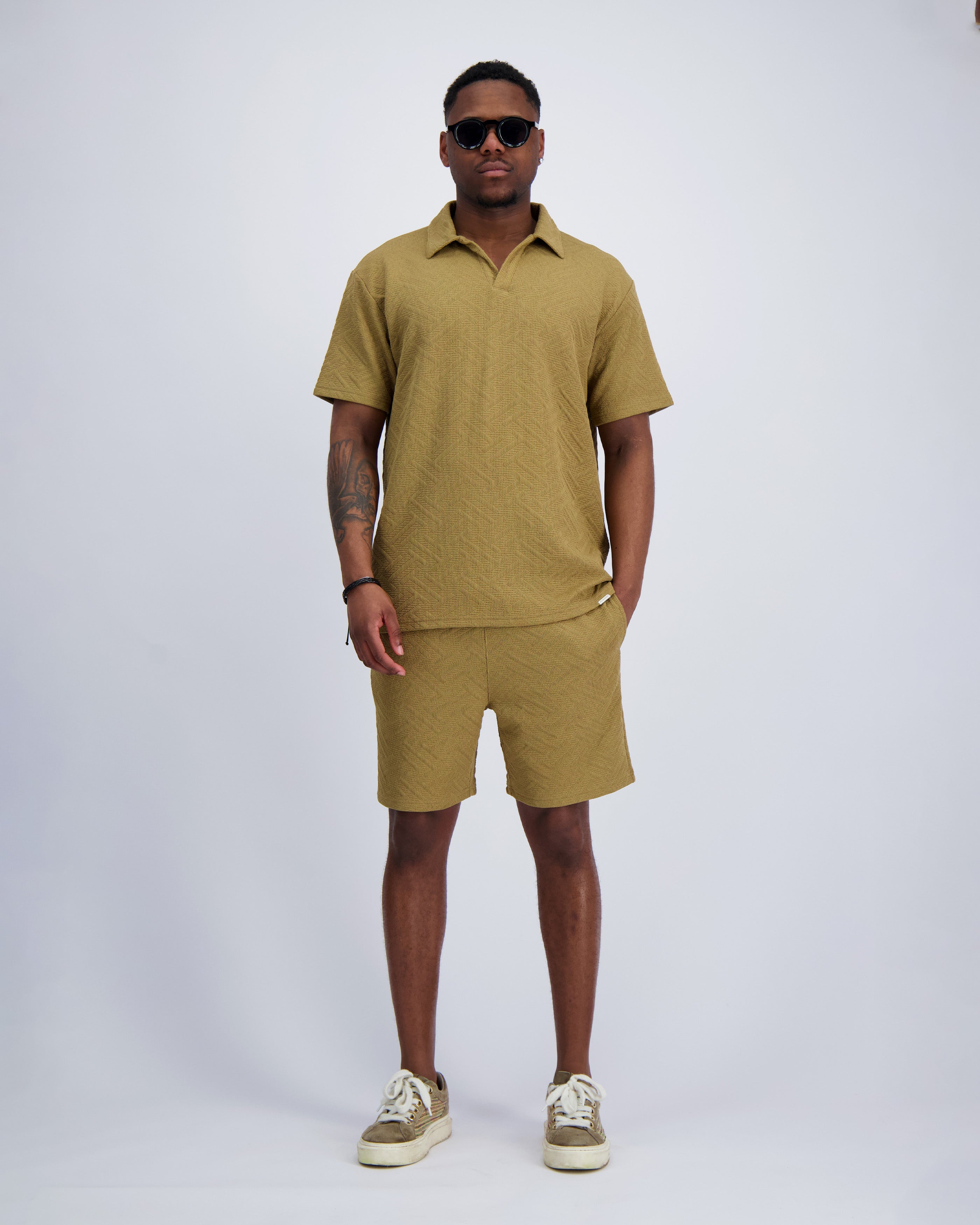 CONJUNTO DE POLO DE PUNTO | Marrón