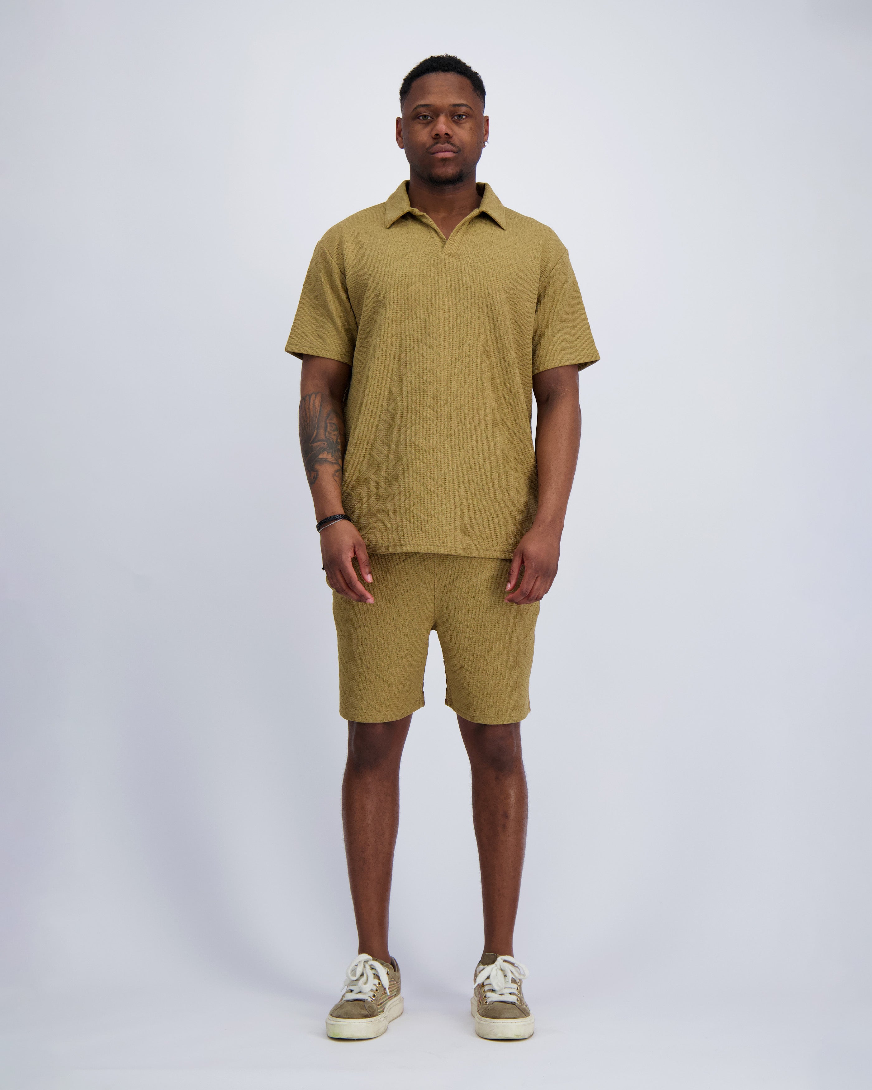 CONJUNTO DE POLO DE PUNTO | Marrón