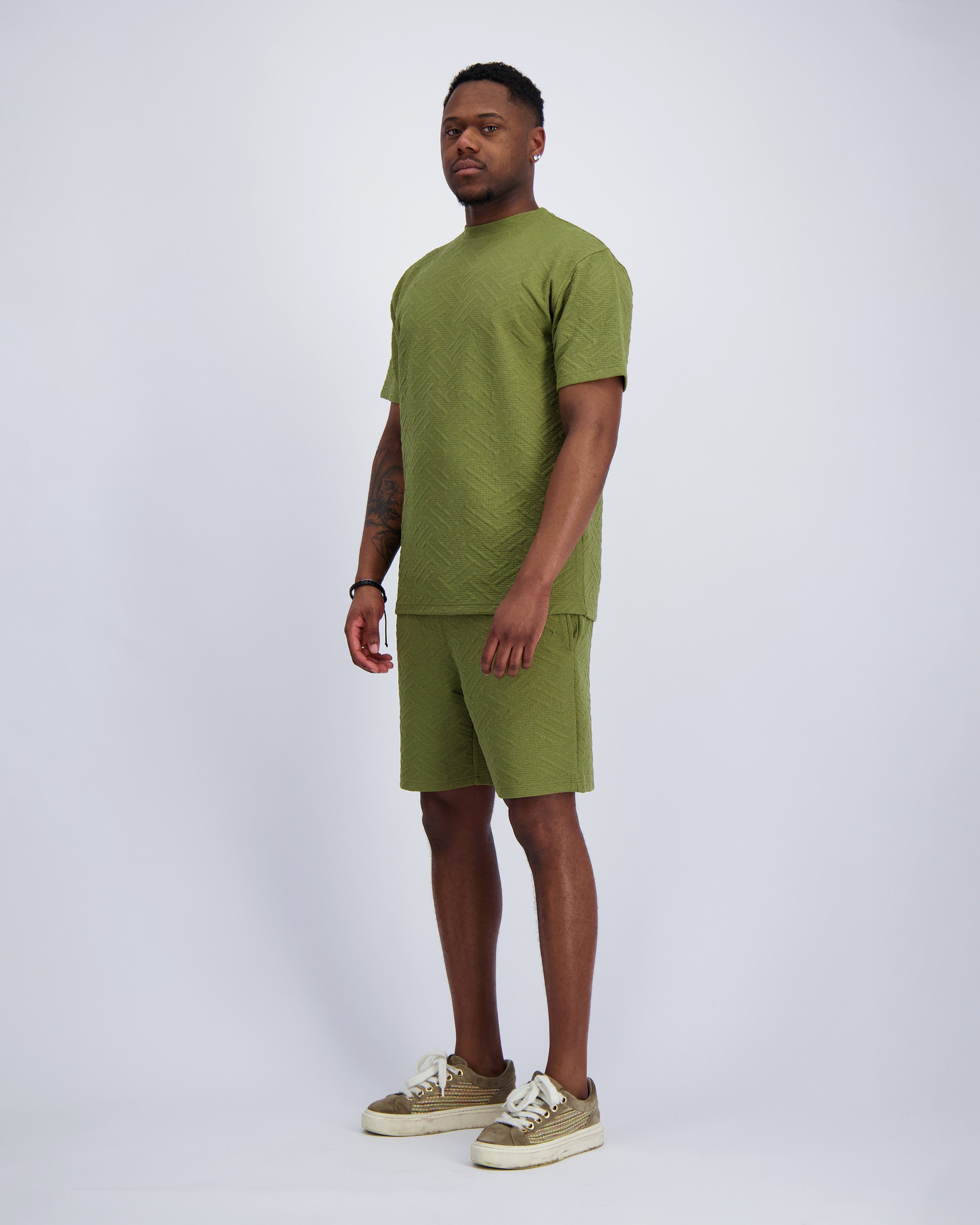 GEBREIDE TWINSET  Groen