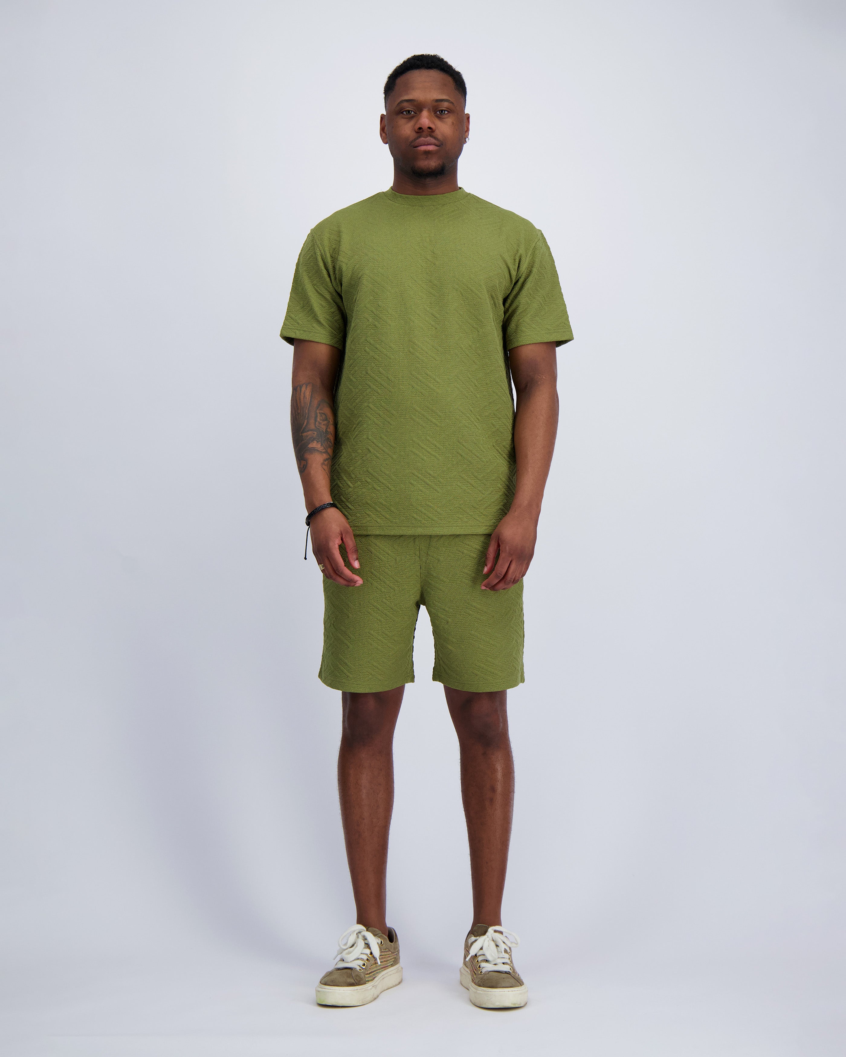 GEBREIDE TWINSET  Groen