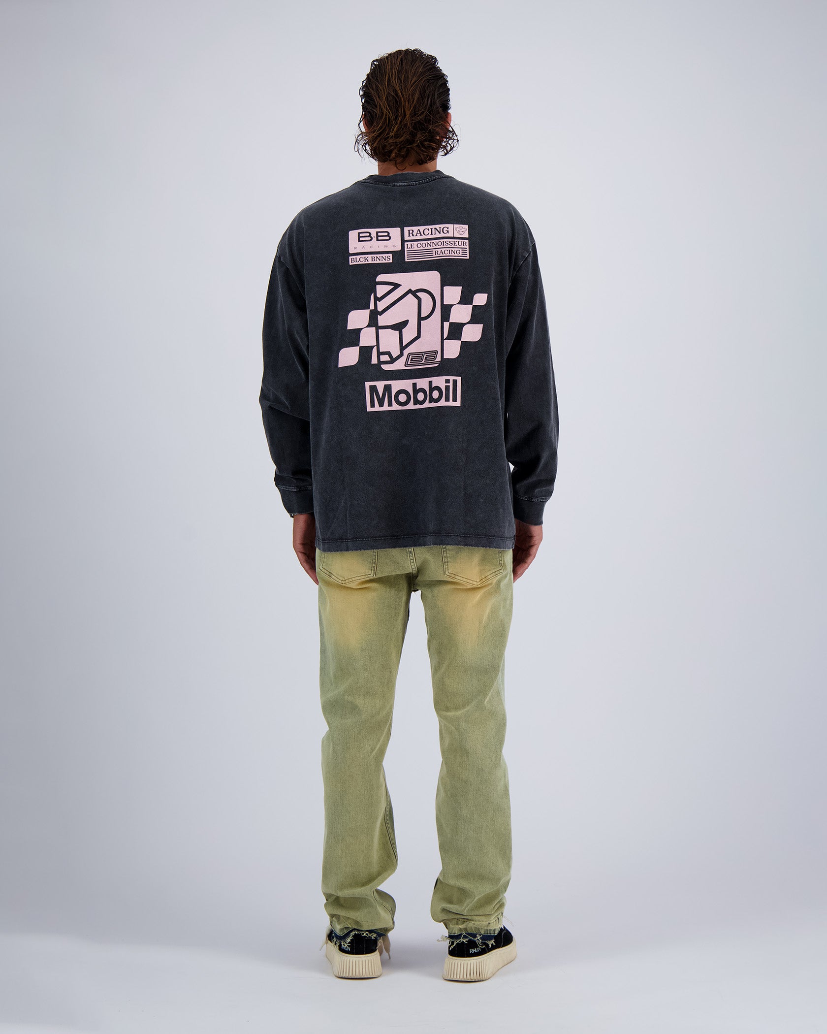 SCRIPT RACING LONGSLEEVE | Black