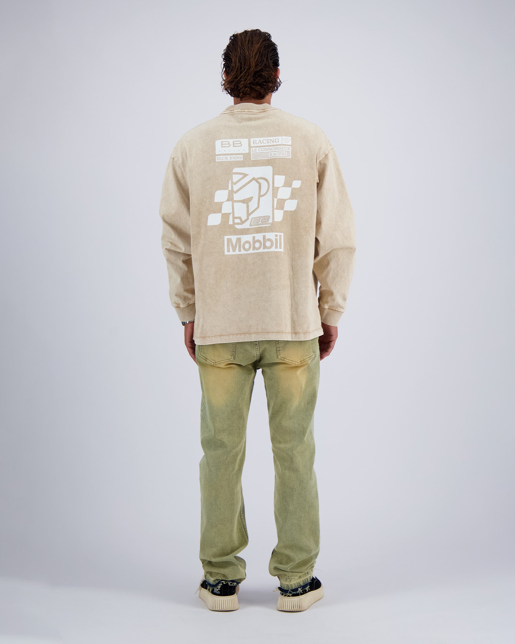 SCRIPT RACING LONGSLEEVE | Sand