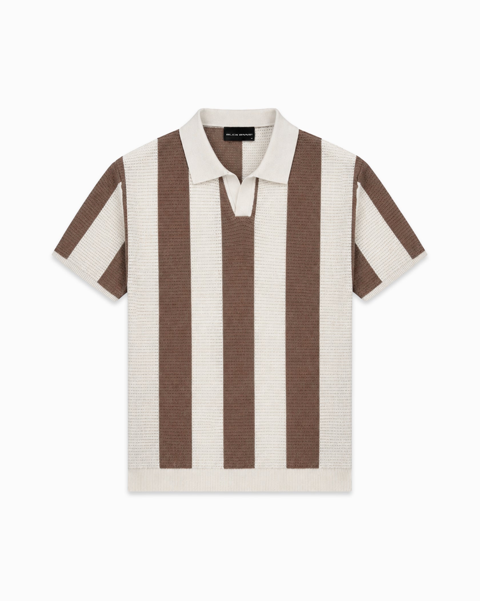 MESH KNIT POLO | Taupe