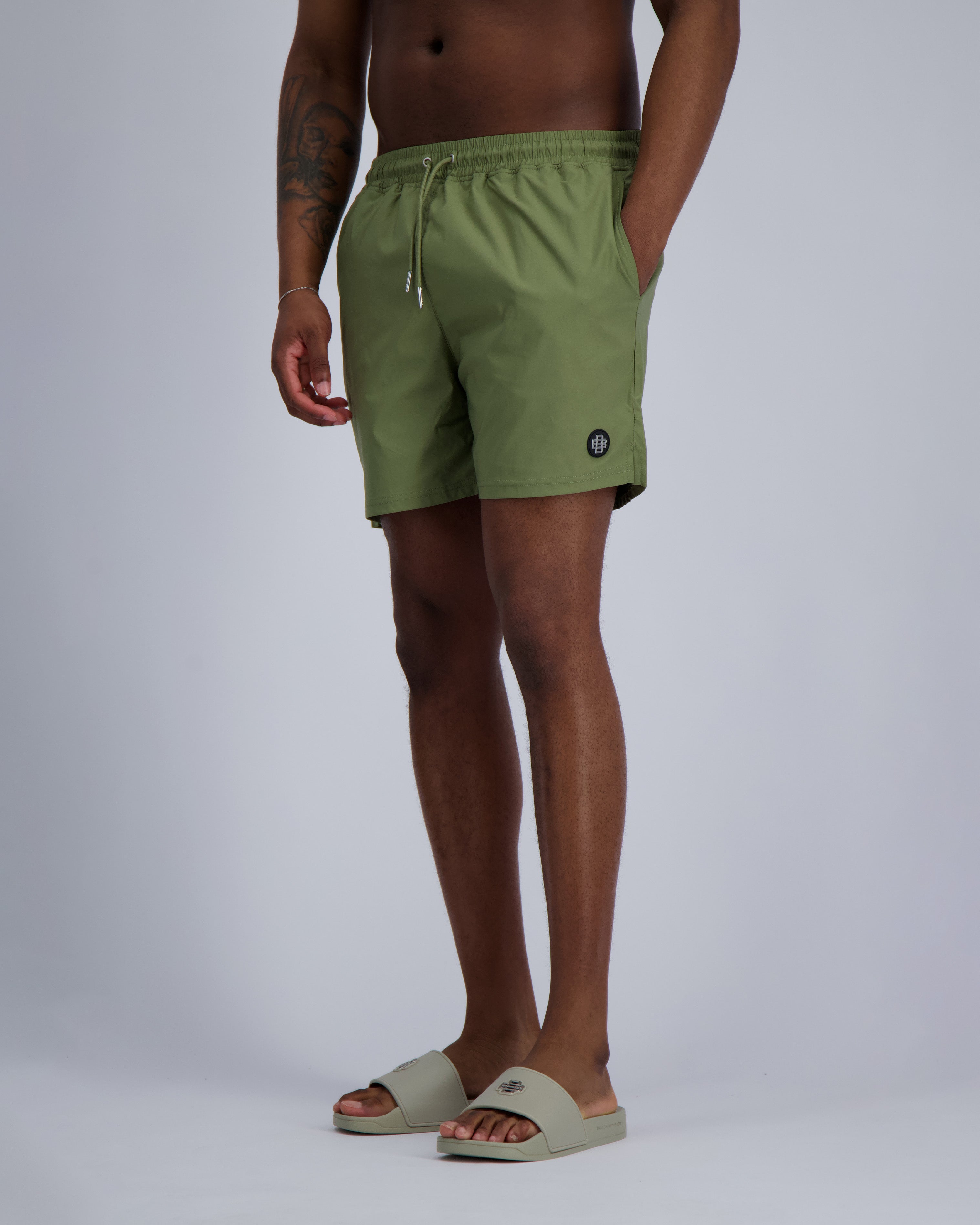 MONOGRAM PLATE SWIMSHORTS | Green
