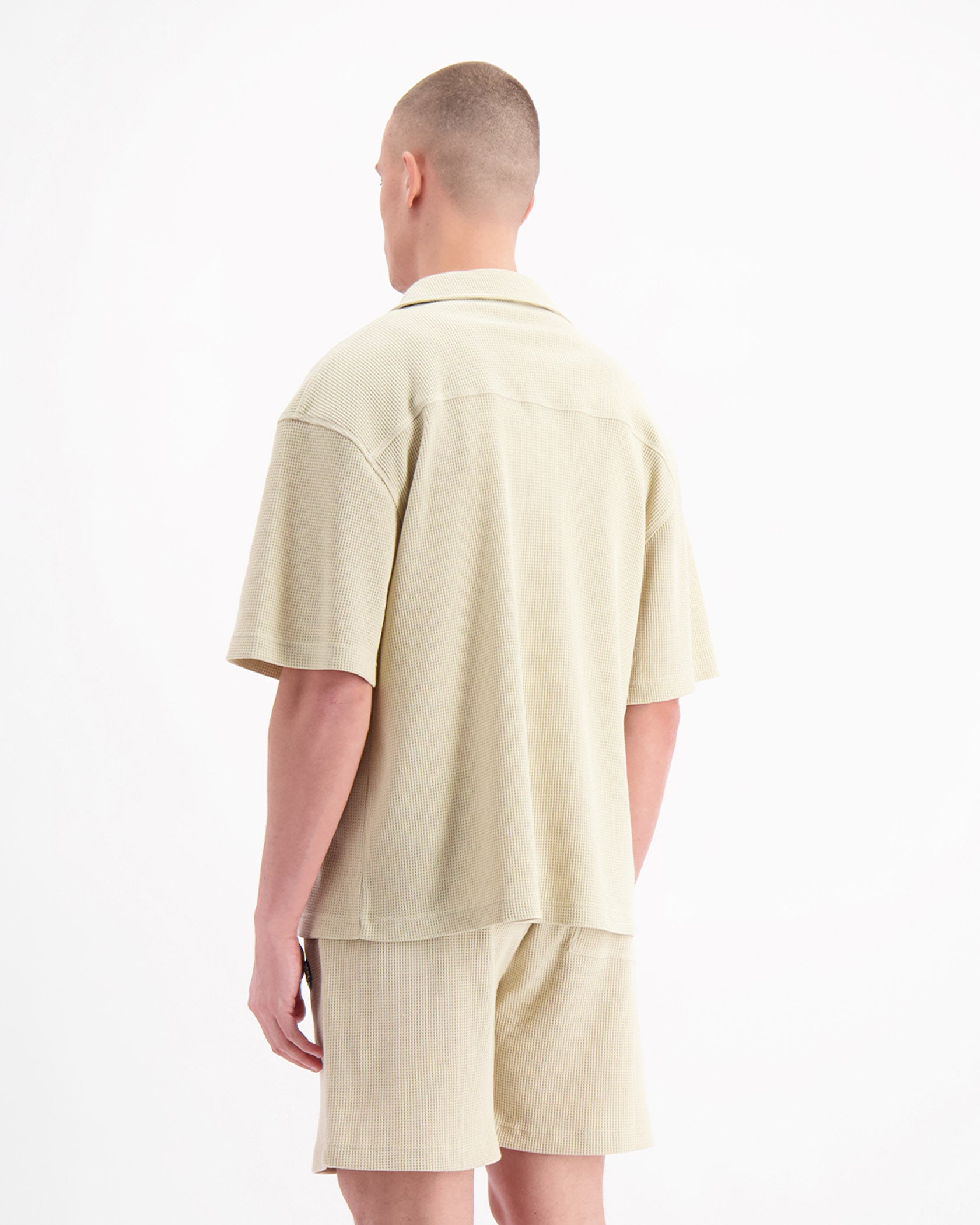 MONOGRAM WAFFLE SHIRT | Beige – Black Bananas