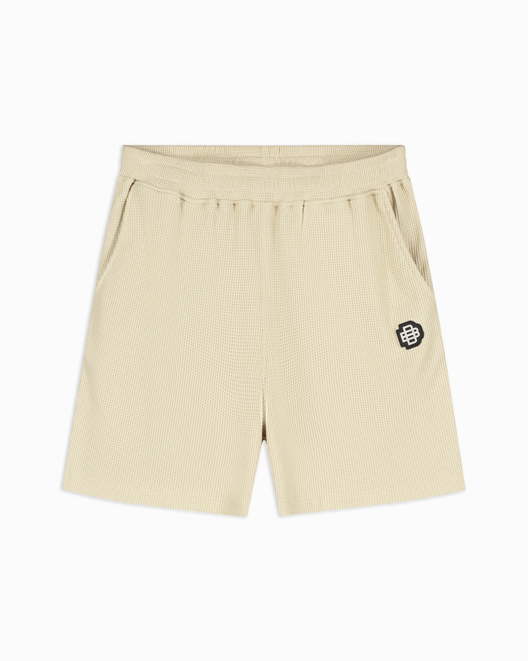 MONOGRAM WAFFLE SHORTS | Beige