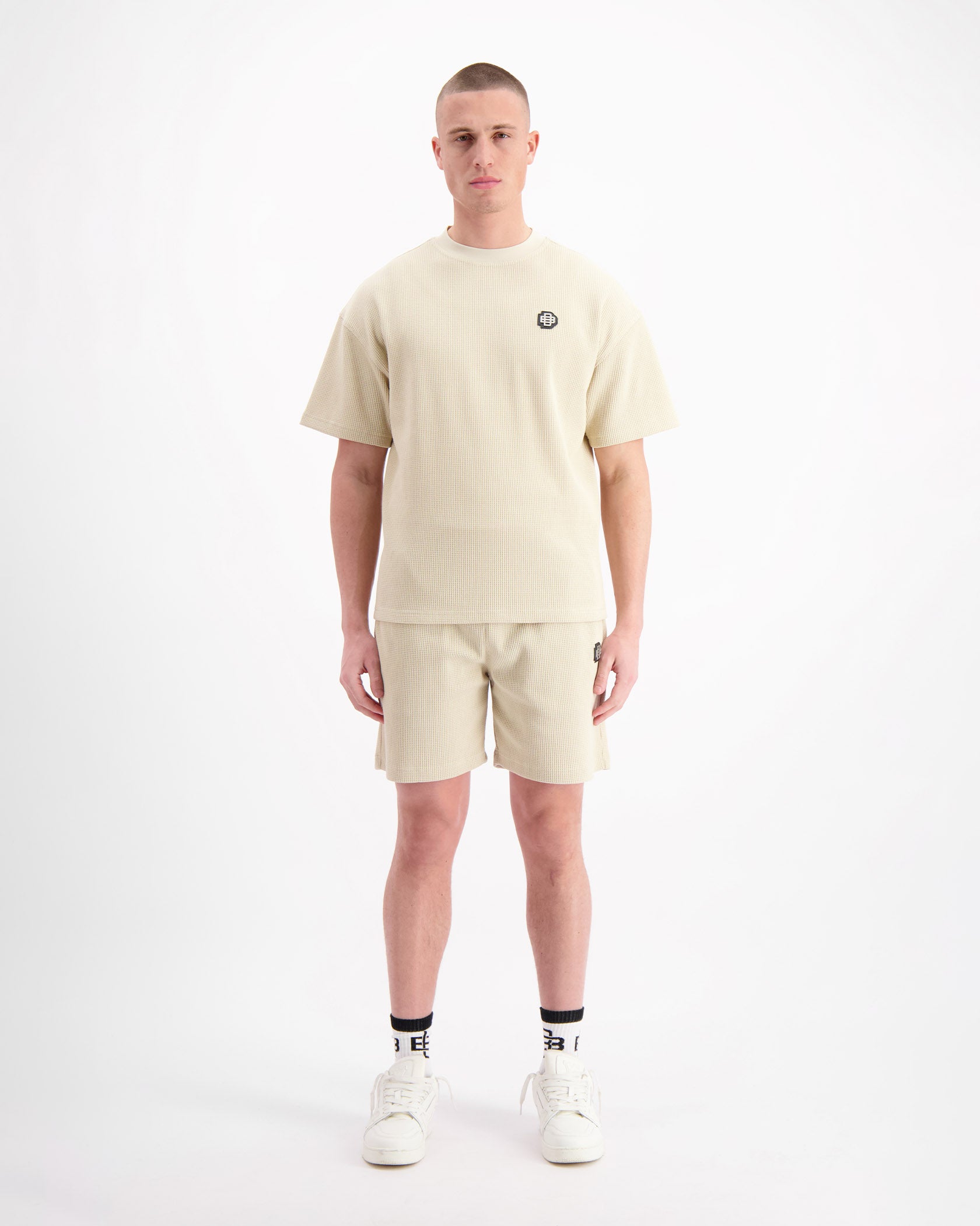 MONOGRAM WAFFLE SET | Beige