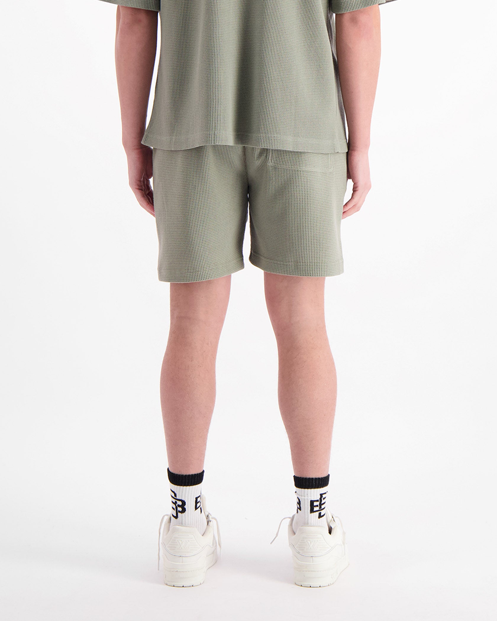 MONOGRAM WAFFLE SHORTS | Green