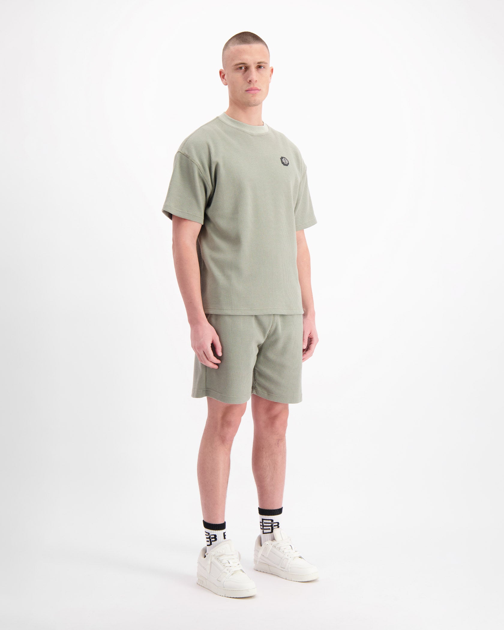 MONOGRAM WAFFLE SET | Green