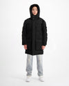 KIDS PLATE PARKA JACKET | Black
