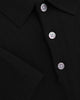 RIBBED KNIT POLO | Black