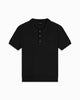 RIBBED KNIT POLO | Black