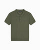 RIBBED KNIT POLO | Green