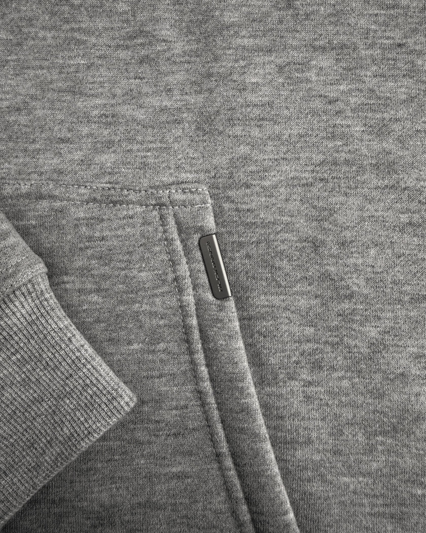 RIPPED MONOGRAM HOODIE | Grey