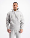 RIPPED MONOGRAM HOODIE | Grey